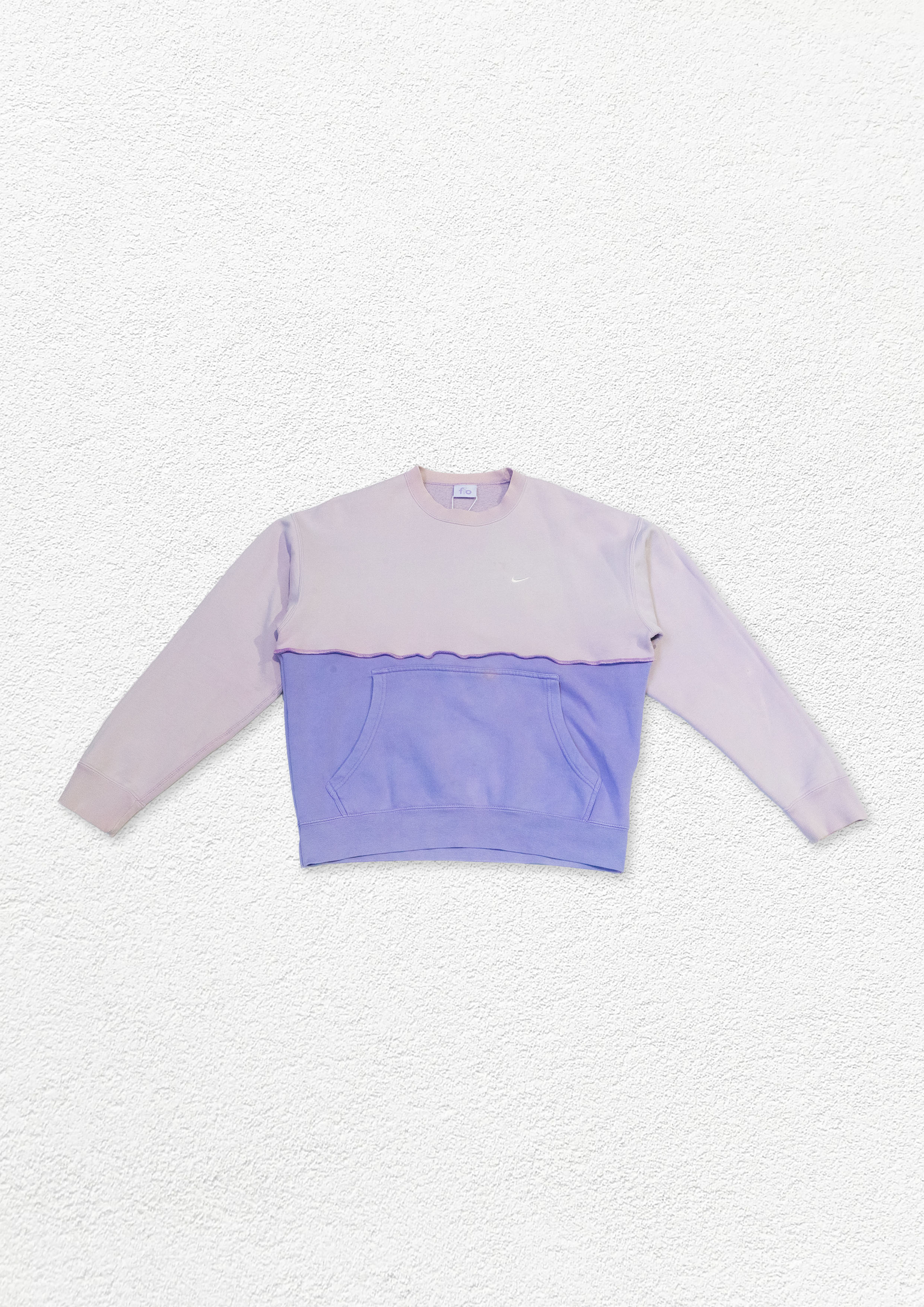 Reimagined upcycled jumper - pale pink & lavender