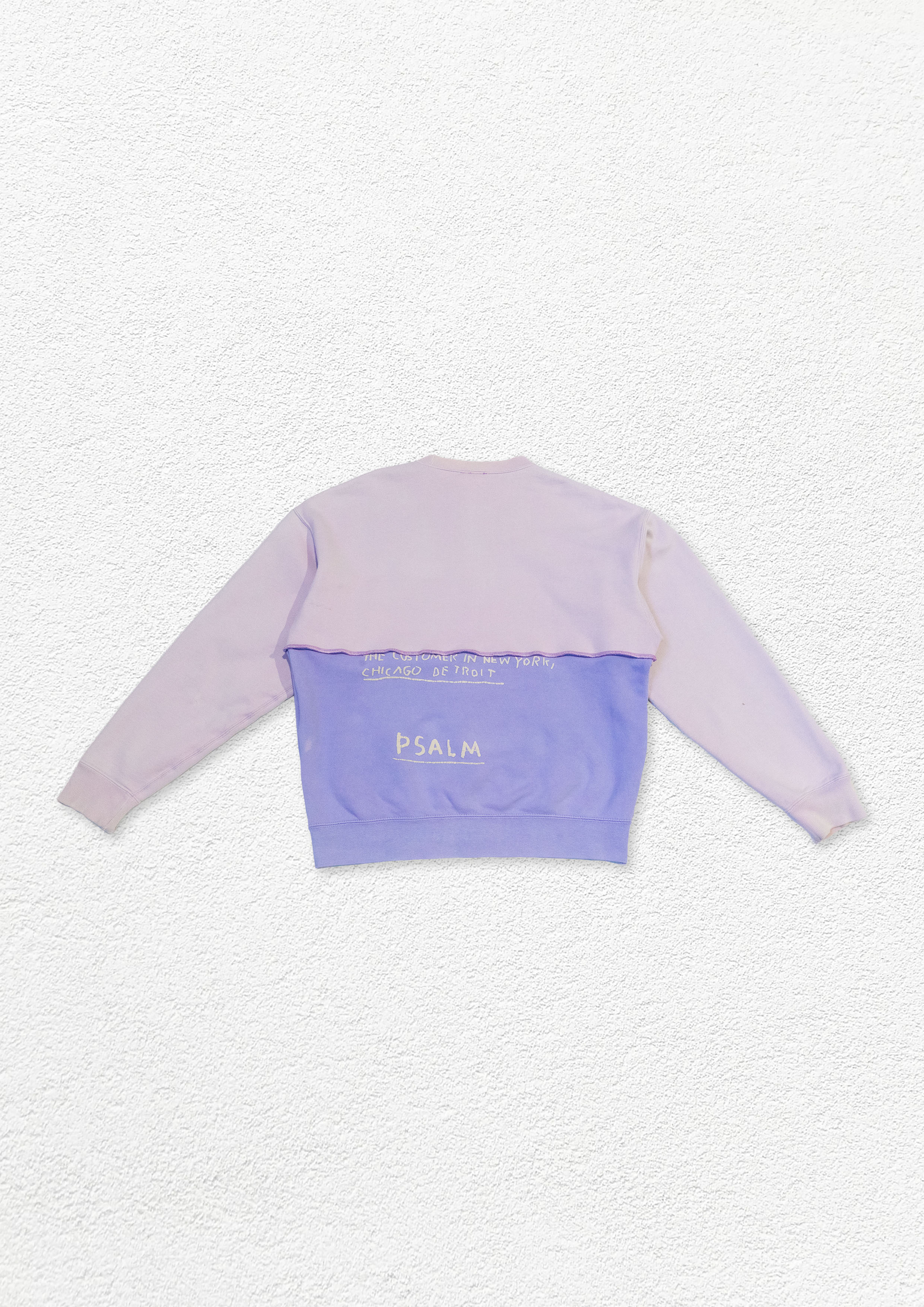 Reimagined upcycled jumper - pale pink & lavender
