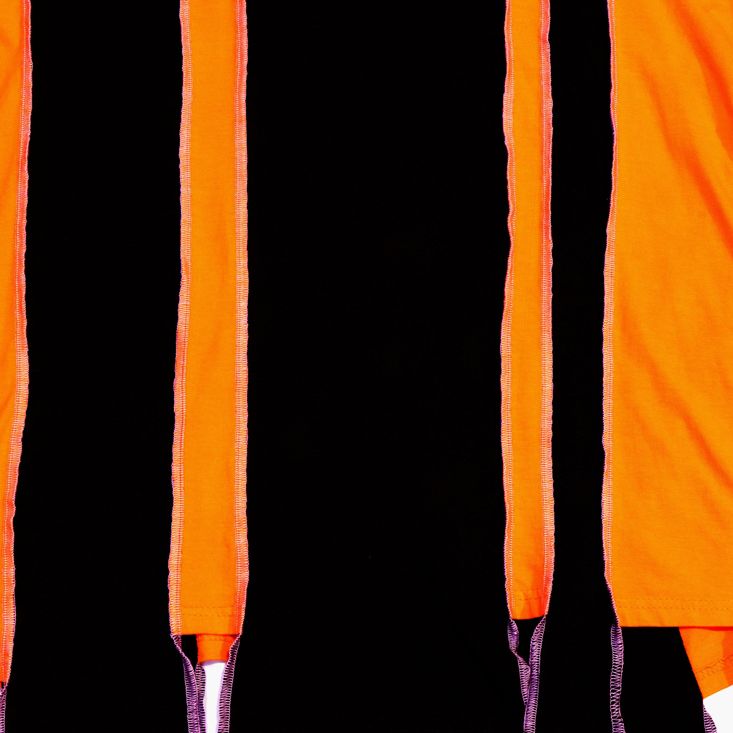 Reimagined upcycled tee - black & orange