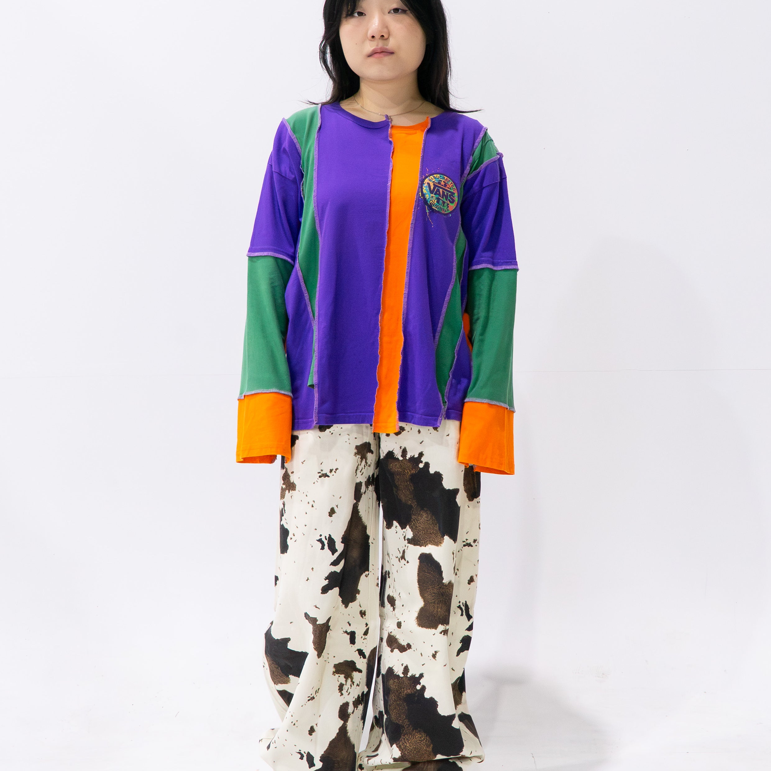 Reimagined upcycled tee - purple