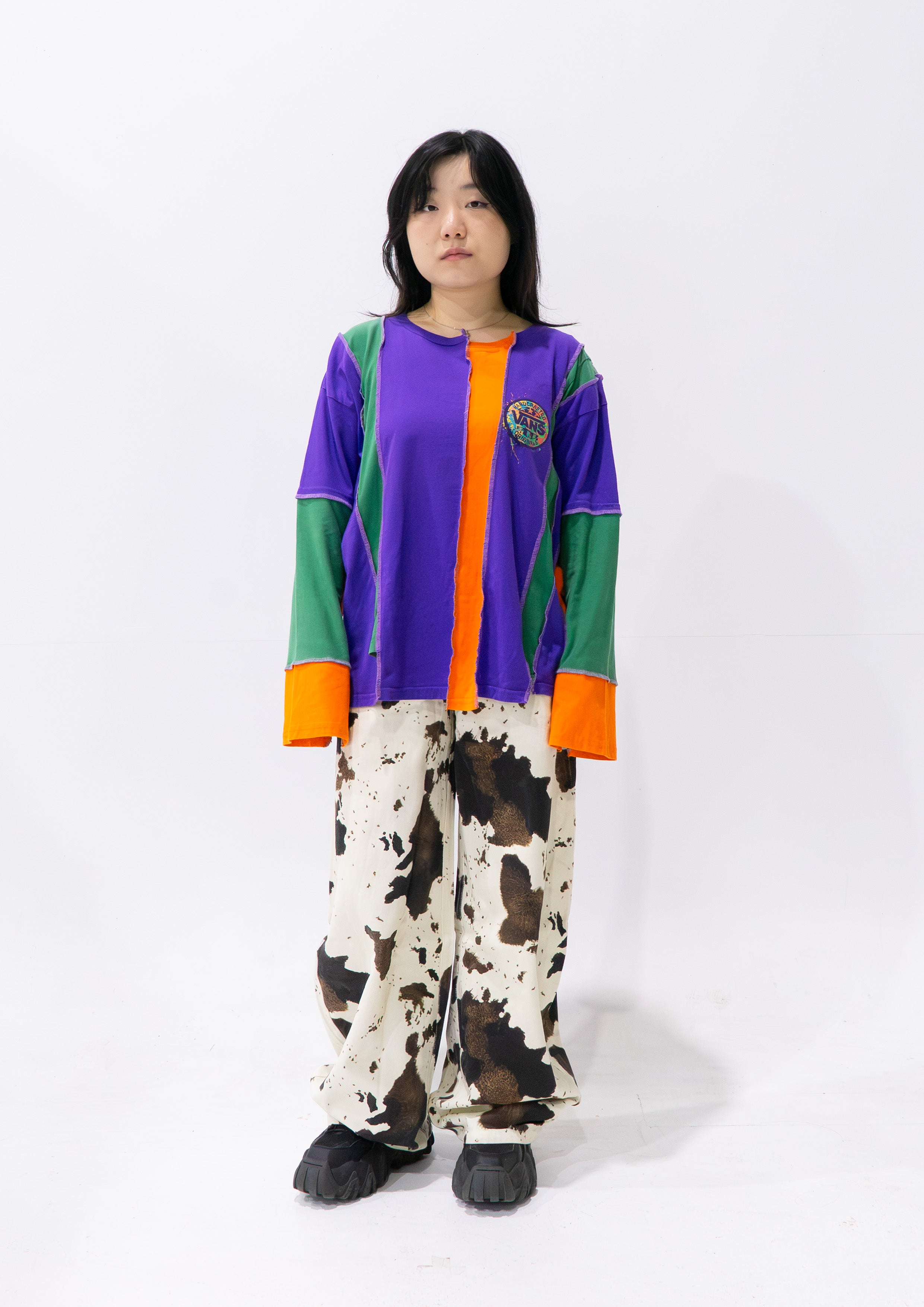 Reimagined upcycled tee - purple