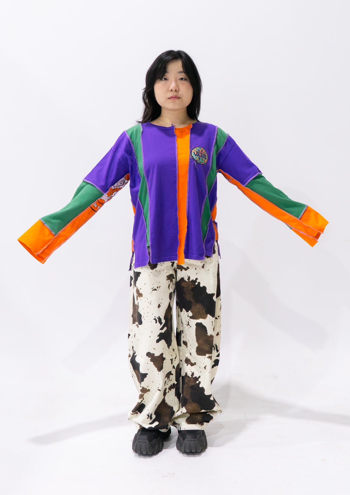 Reimagined upcycled tee - purple