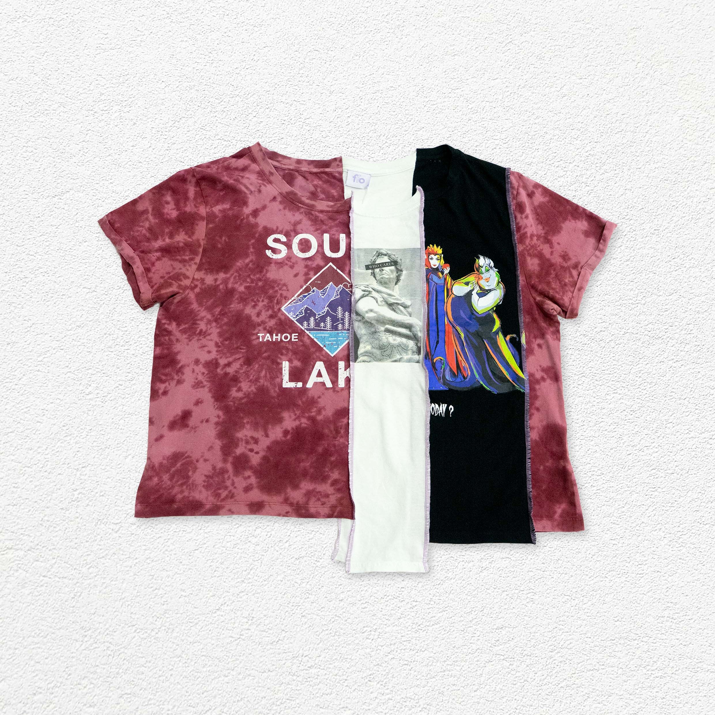 Reimagined upcycled tee - multicolour