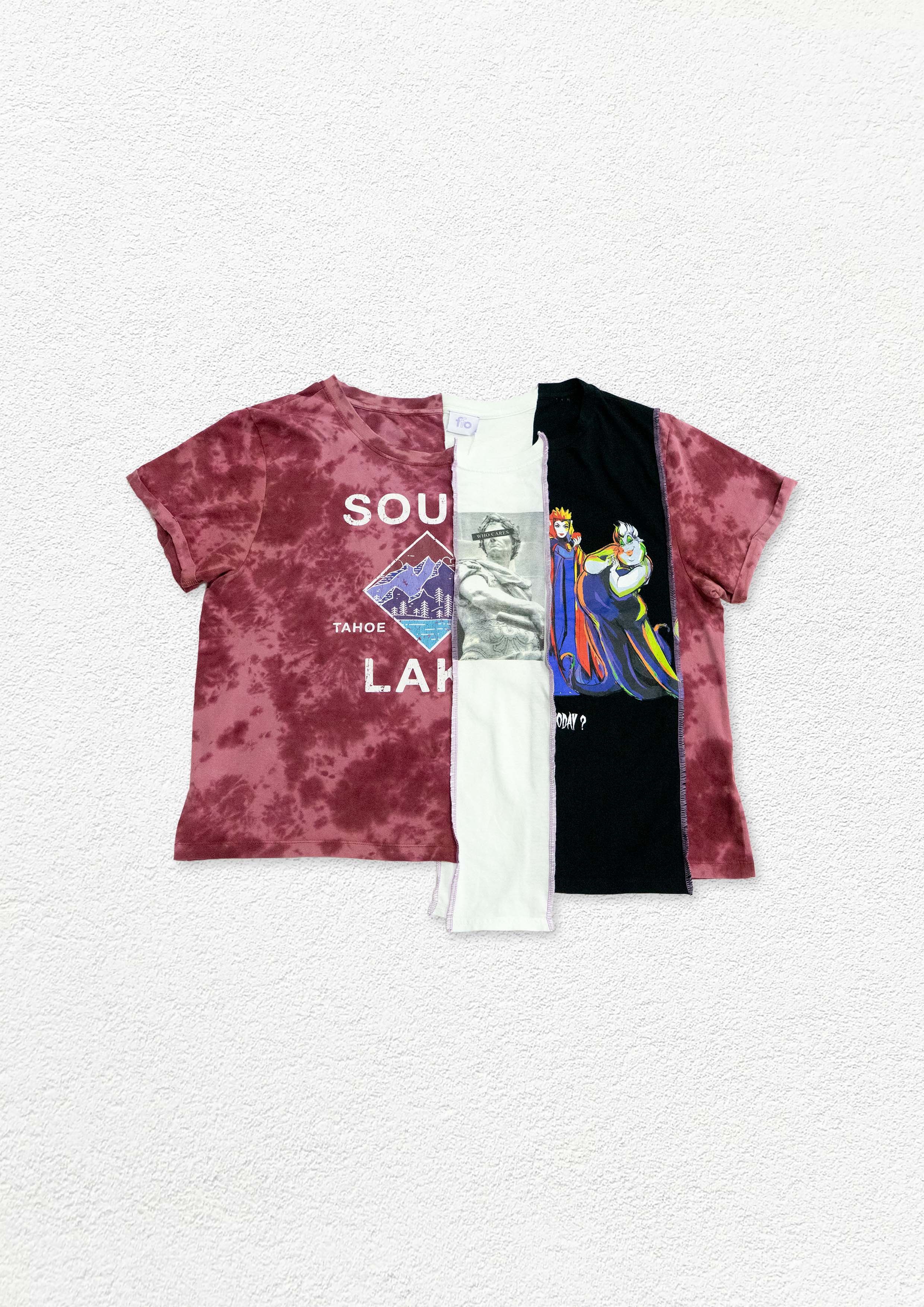 Reimagined upcycled tee - multicolour