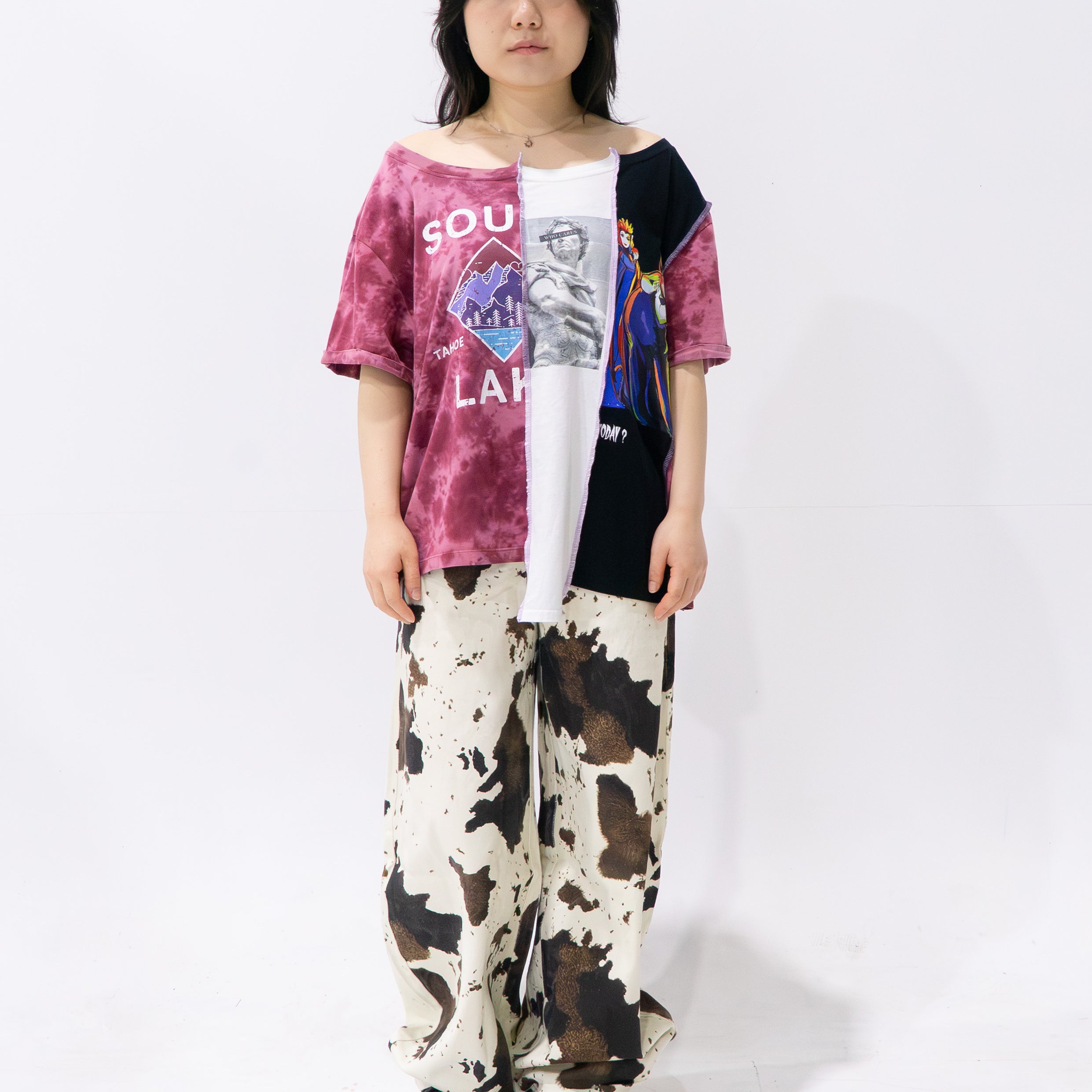 Reimagined upcycled tee - multicolour