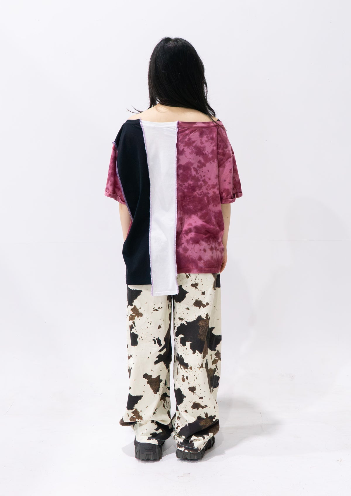 Reimagined upcycled tee - multicolour