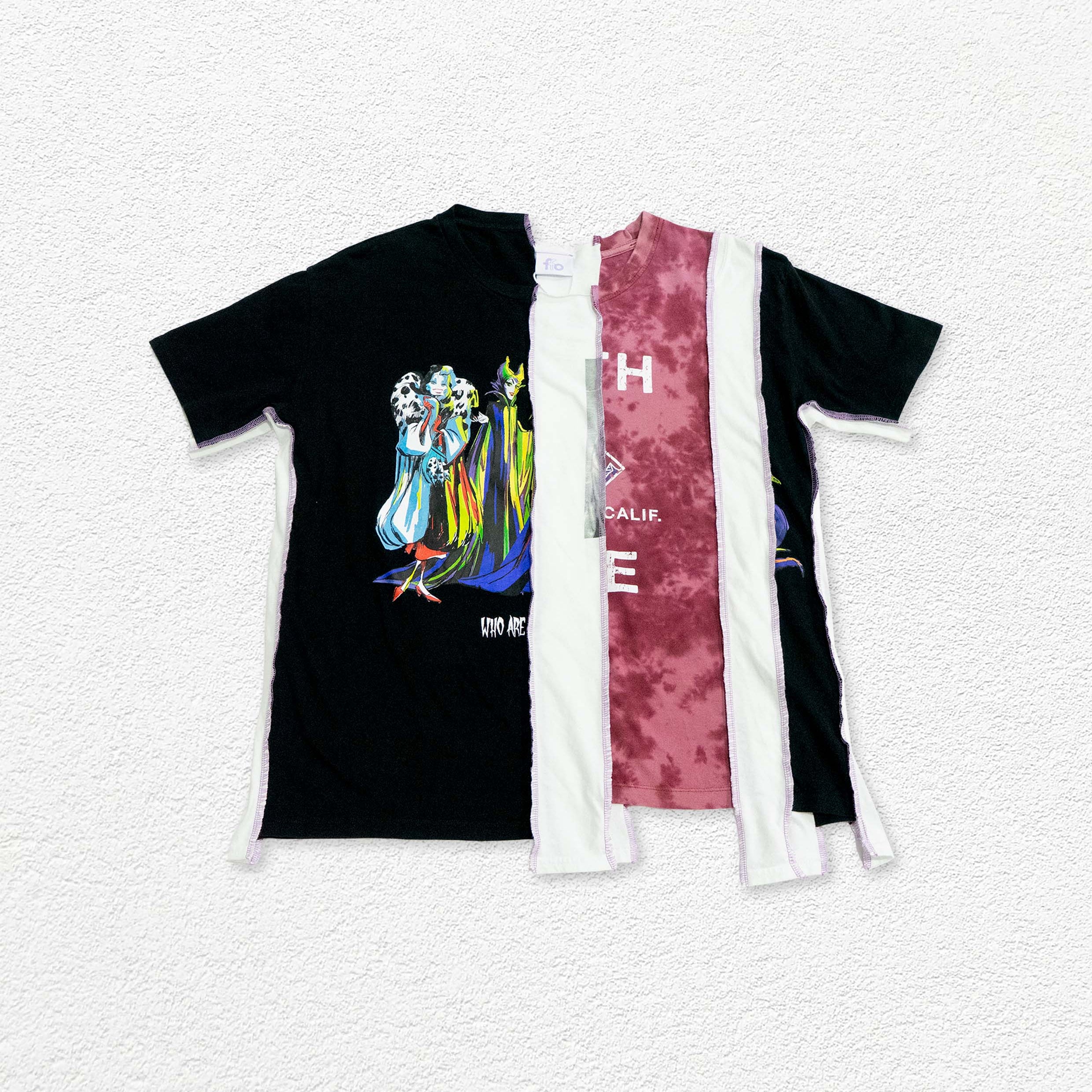 Reimagined upcycled tee - multicolour