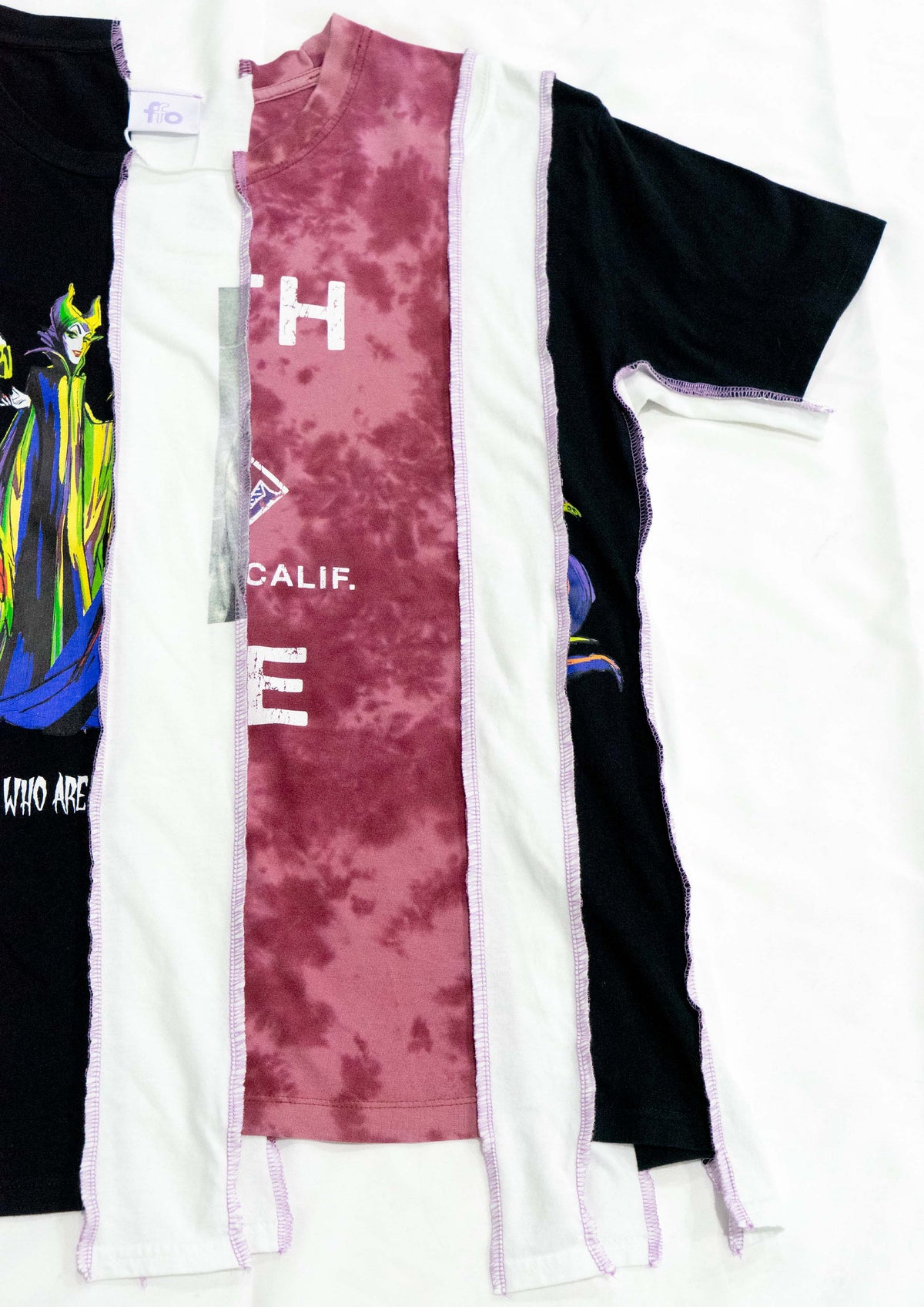 Reimagined upcycled tee - multicolour