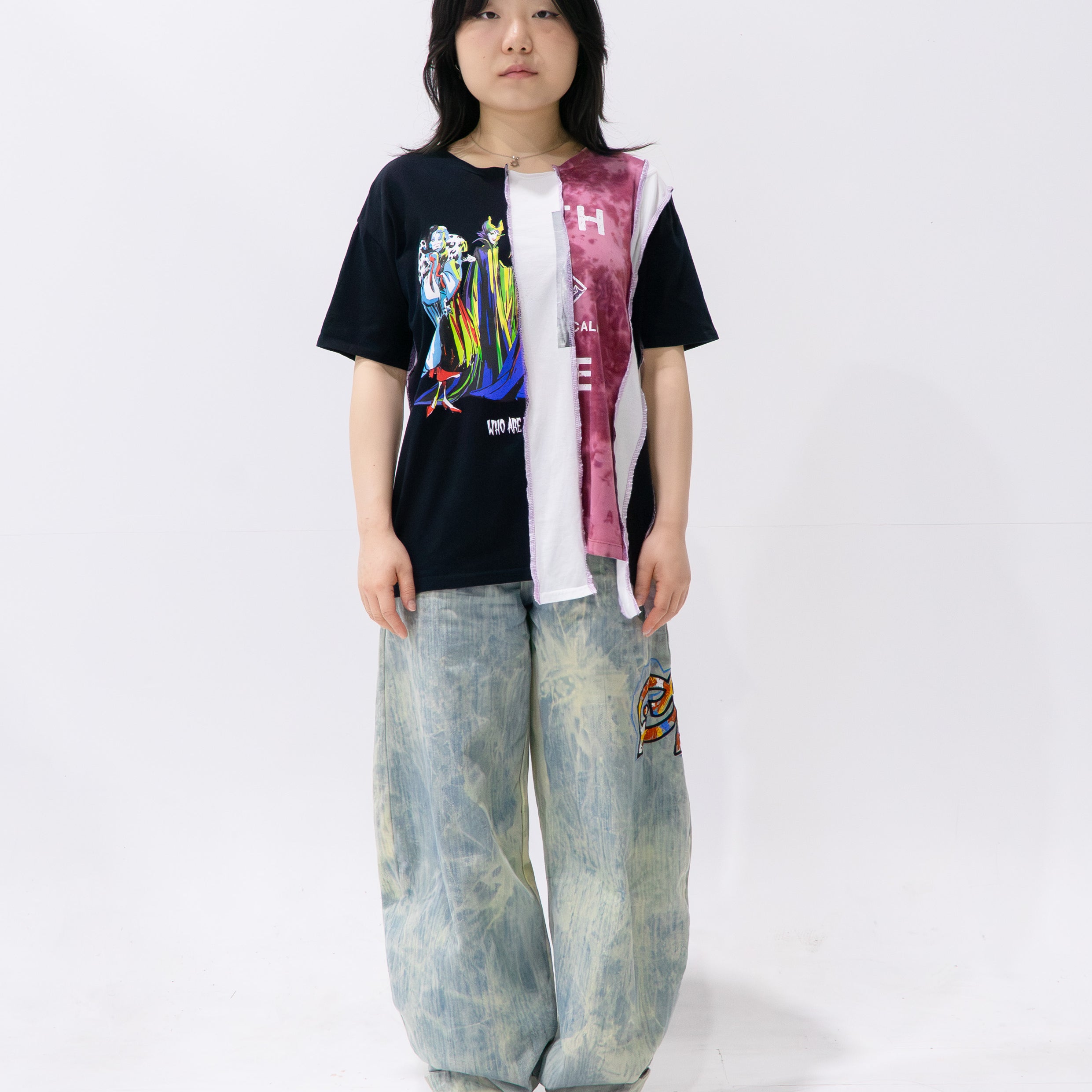 Reimagined upcycled tee - multicolour
