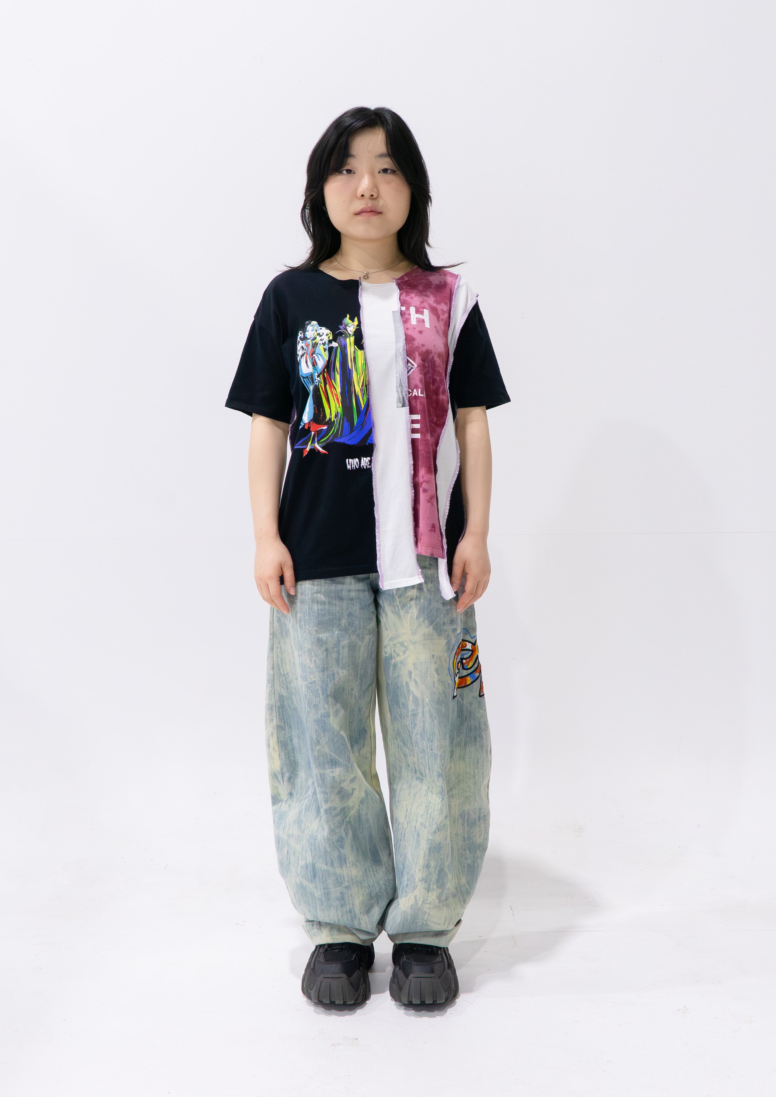 Reimagined upcycled tee - multicolour