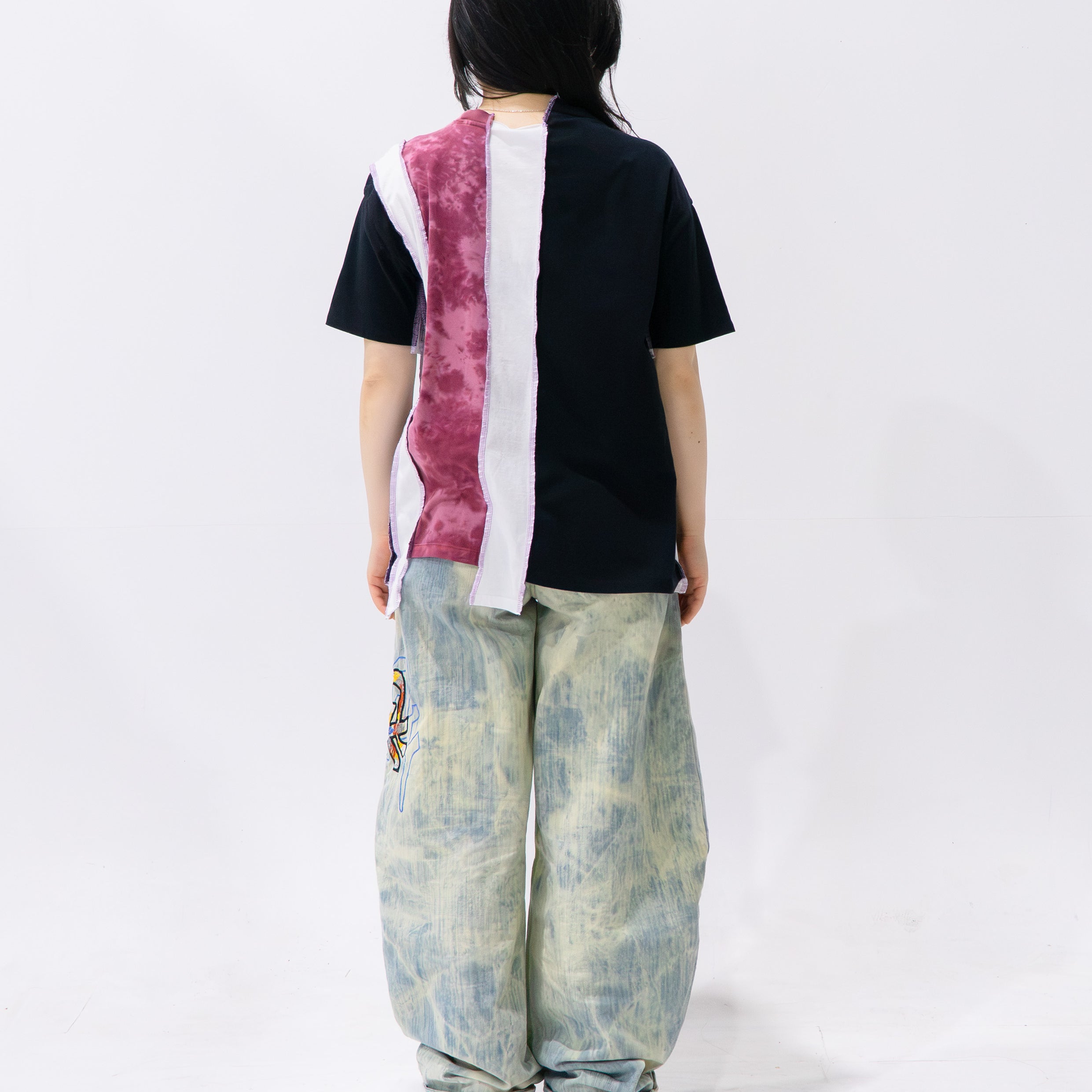 Reimagined upcycled tee - multicolour