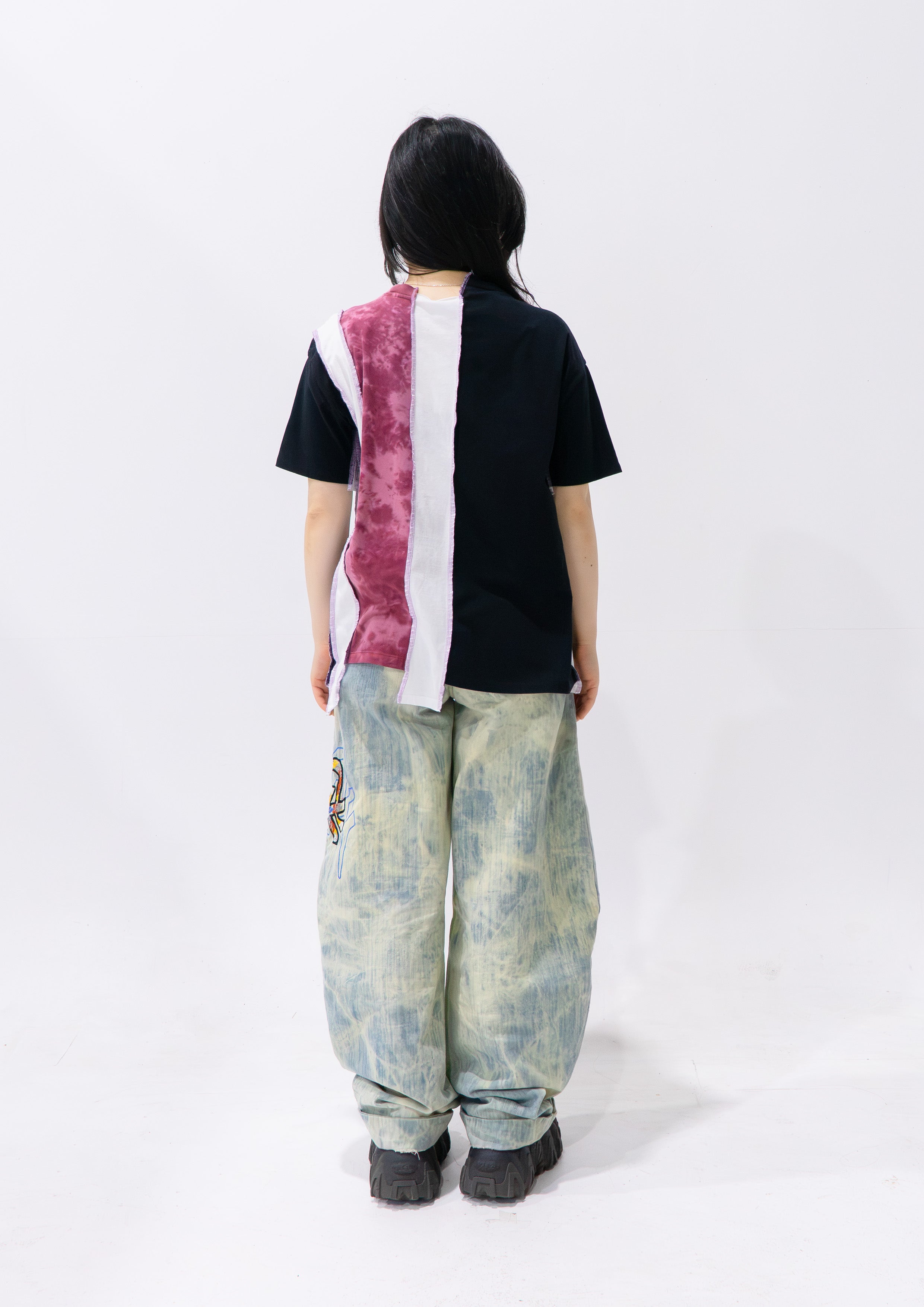 Reimagined upcycled tee - multicolour