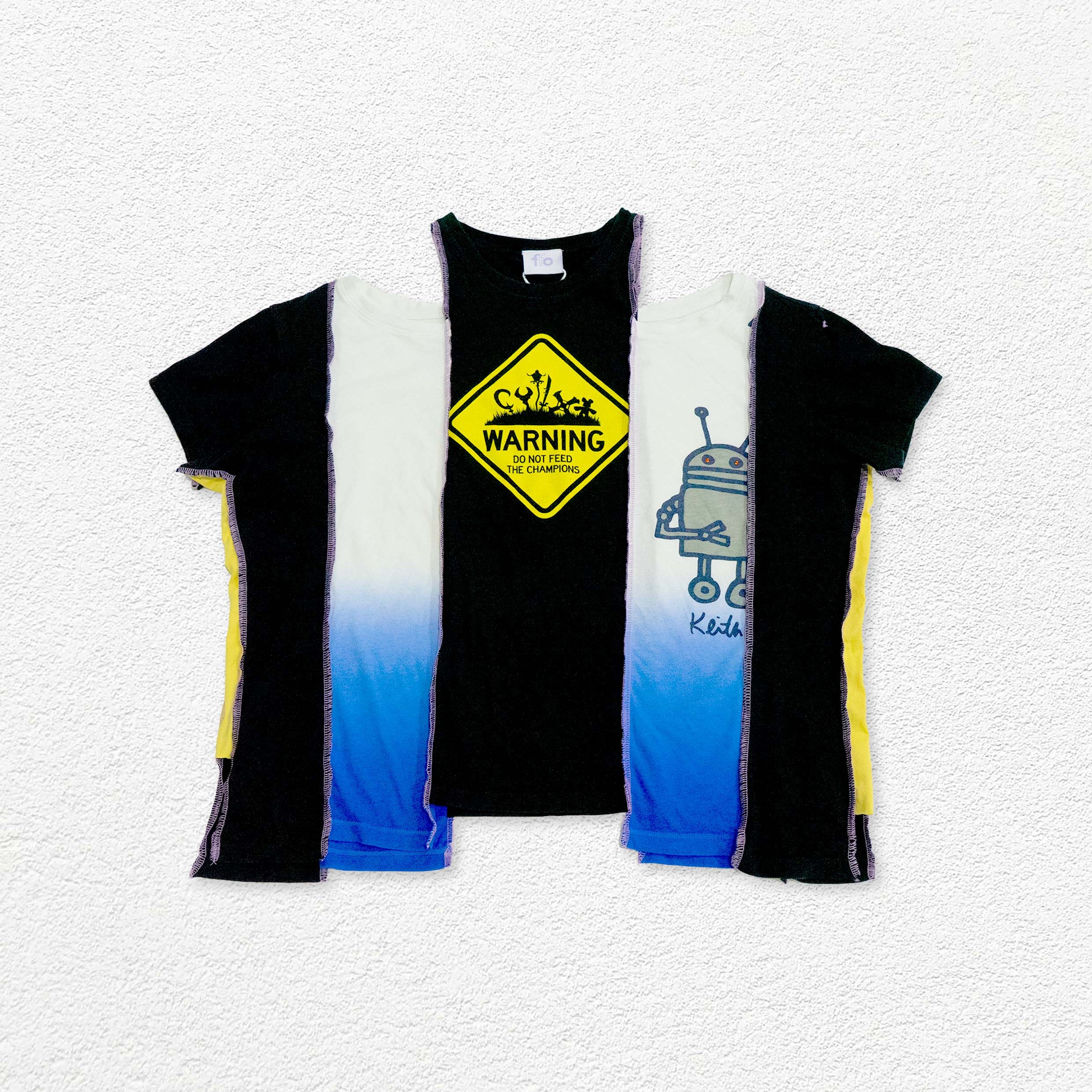 Reimagined upcycled tee - multicolour