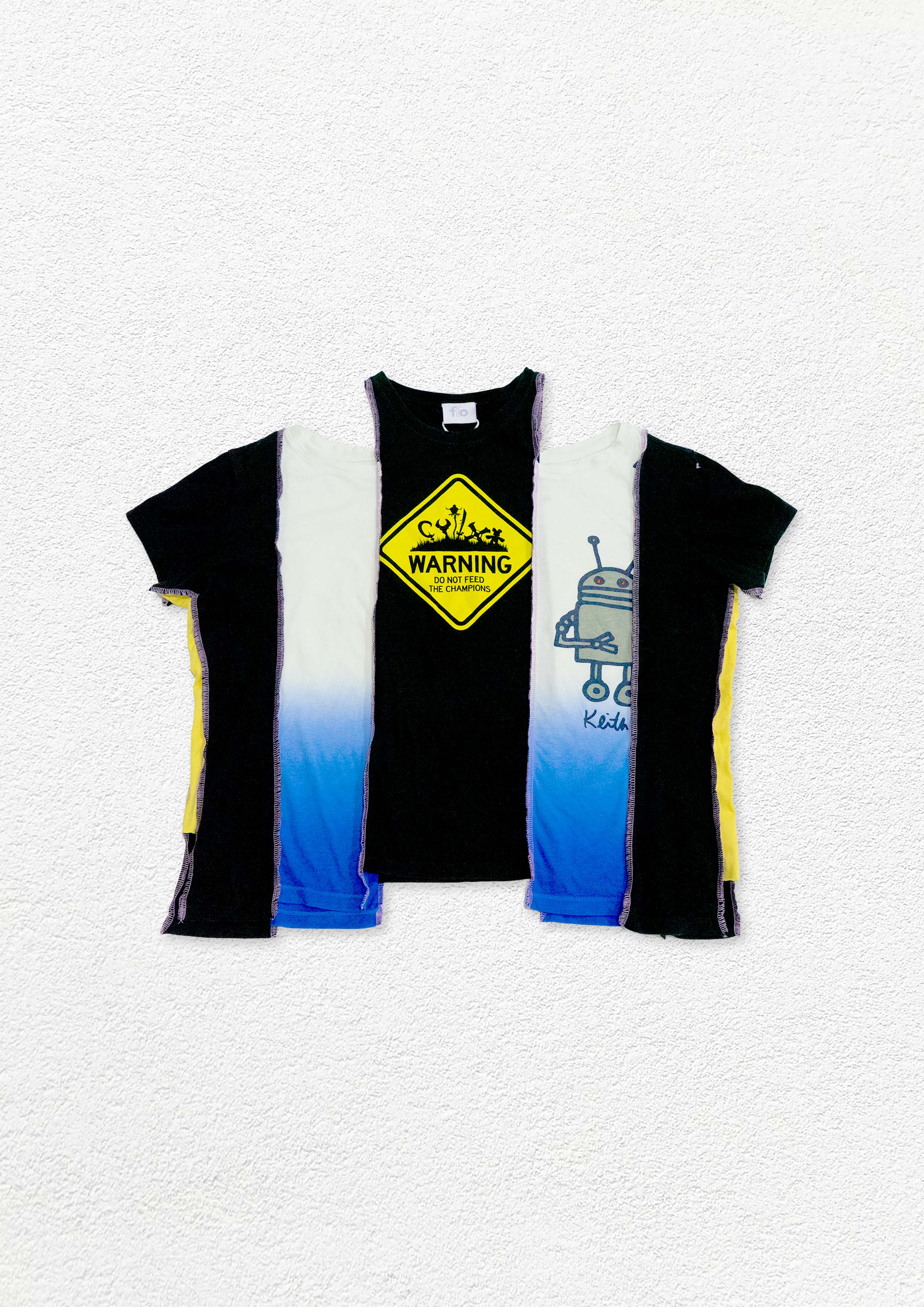 Reimagined upcycled tee - multicolour