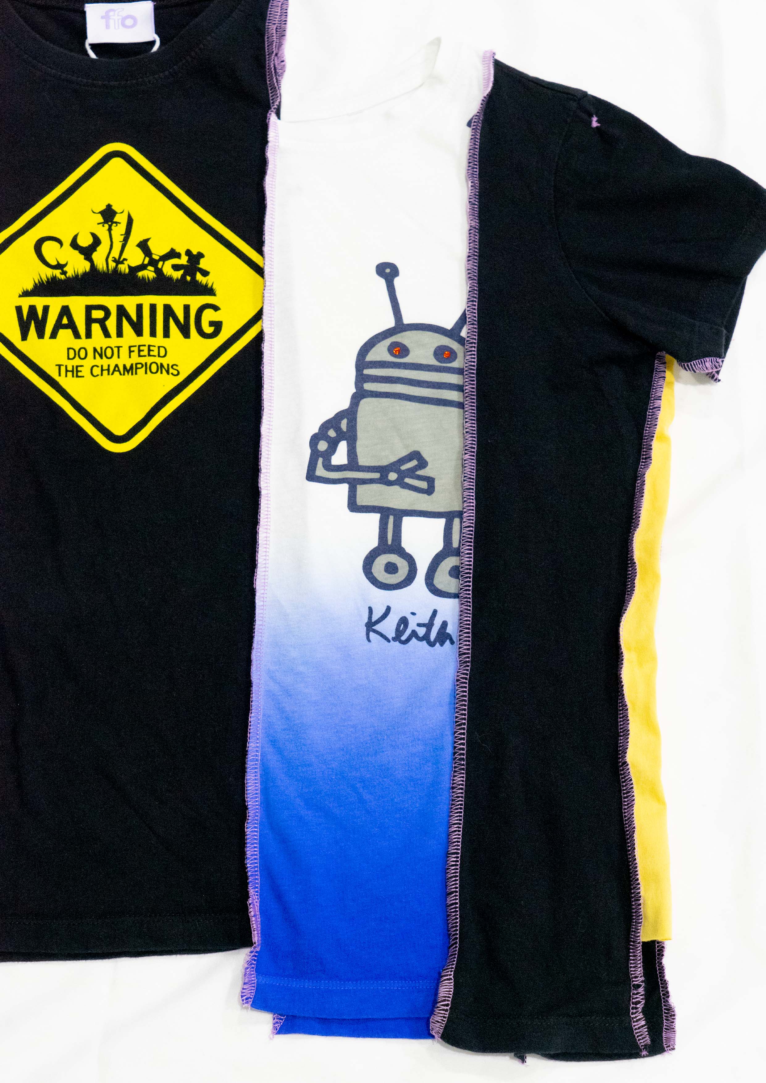 Reimagined upcycled tee - multicolour