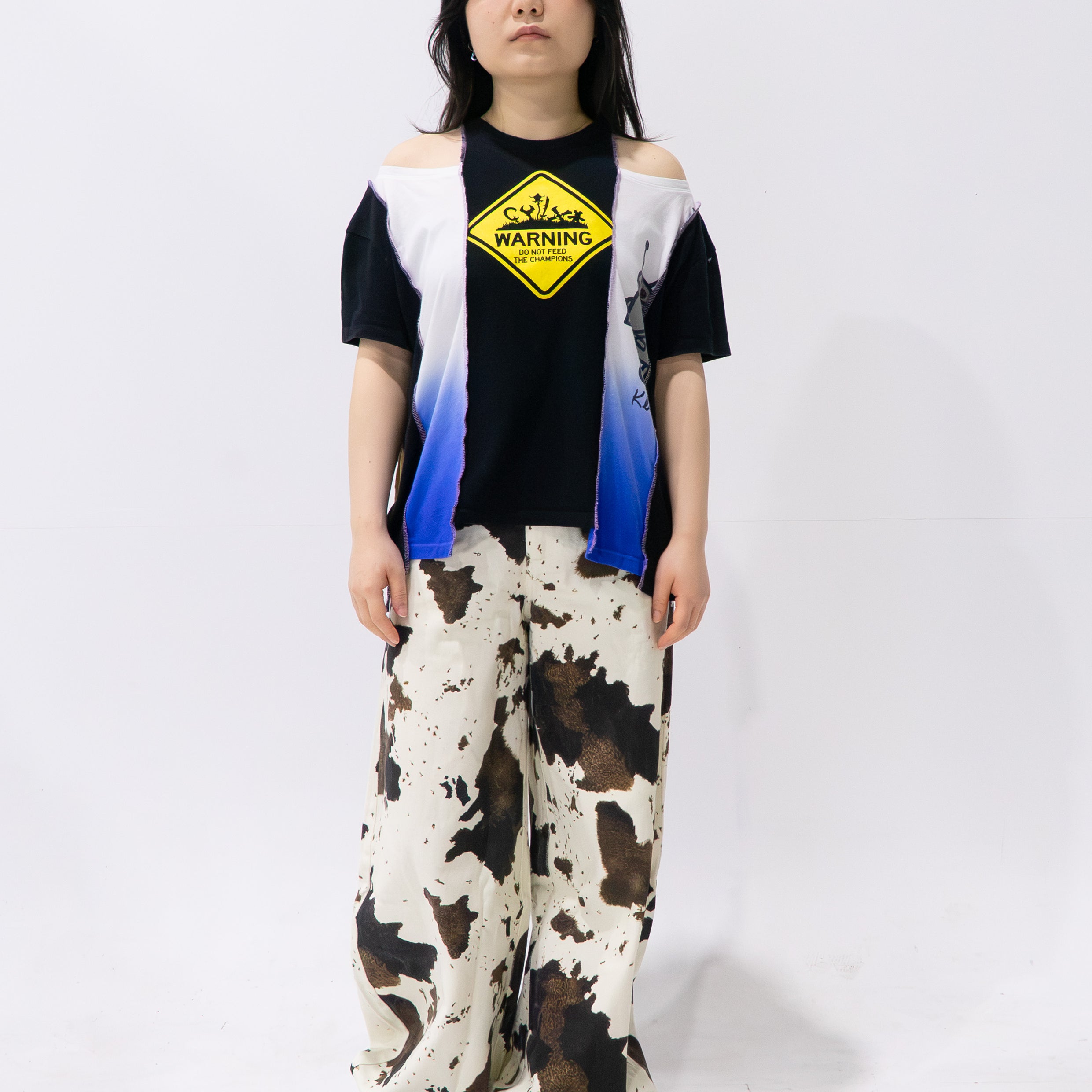 Reimagined upcycled tee - multicolour