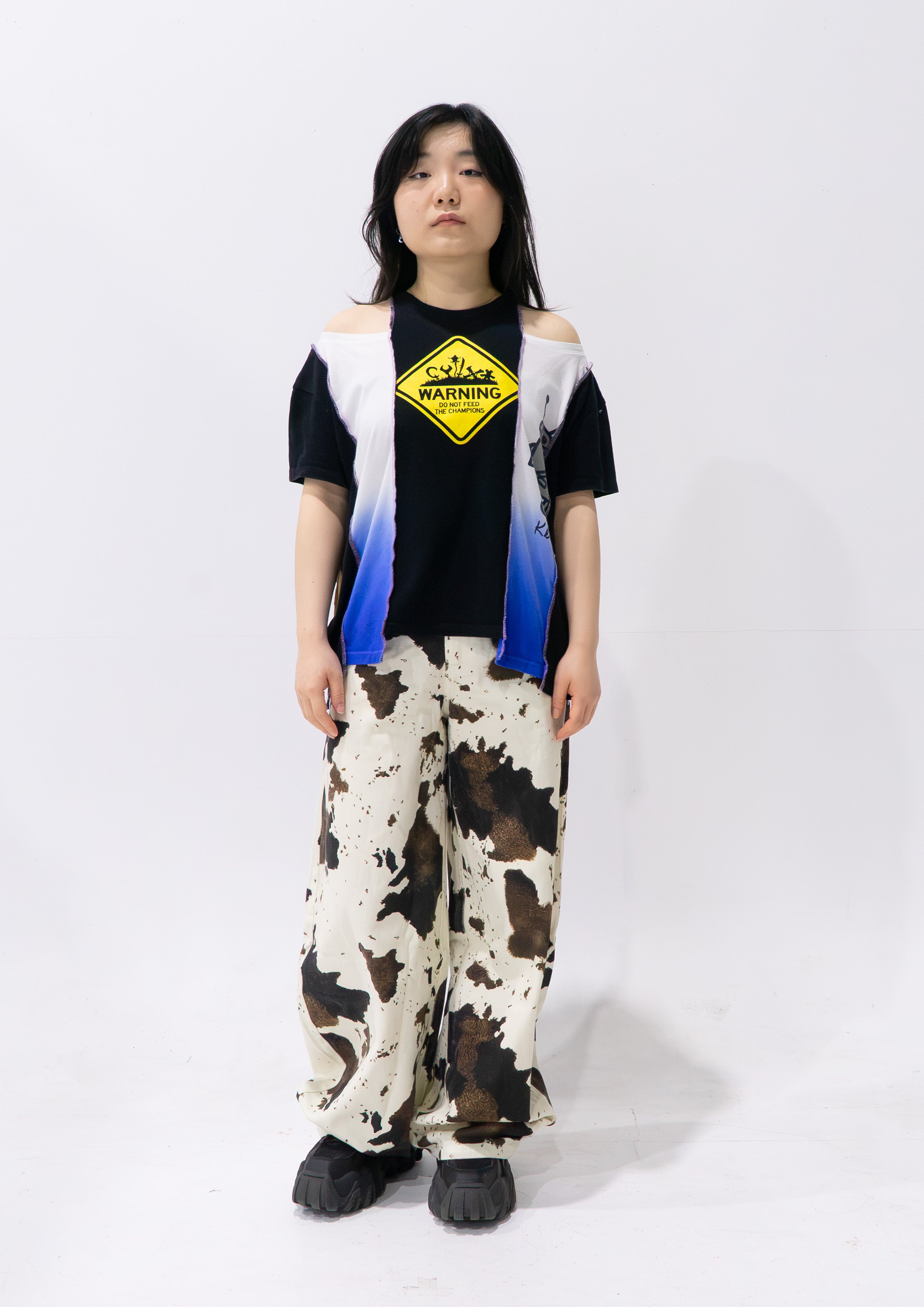 Reimagined upcycled tee - multicolour