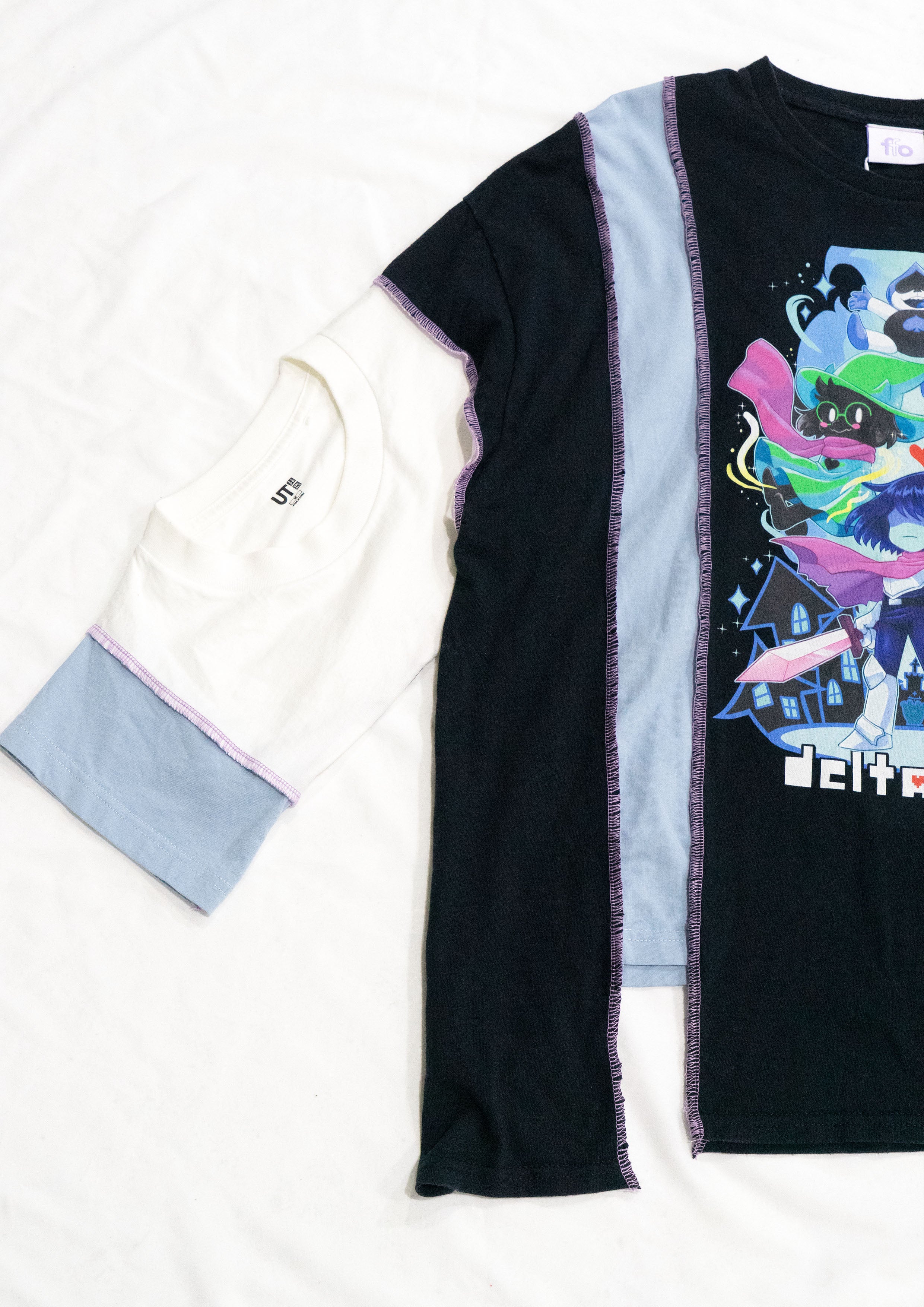 Reimagined upcycled tee - multicolour