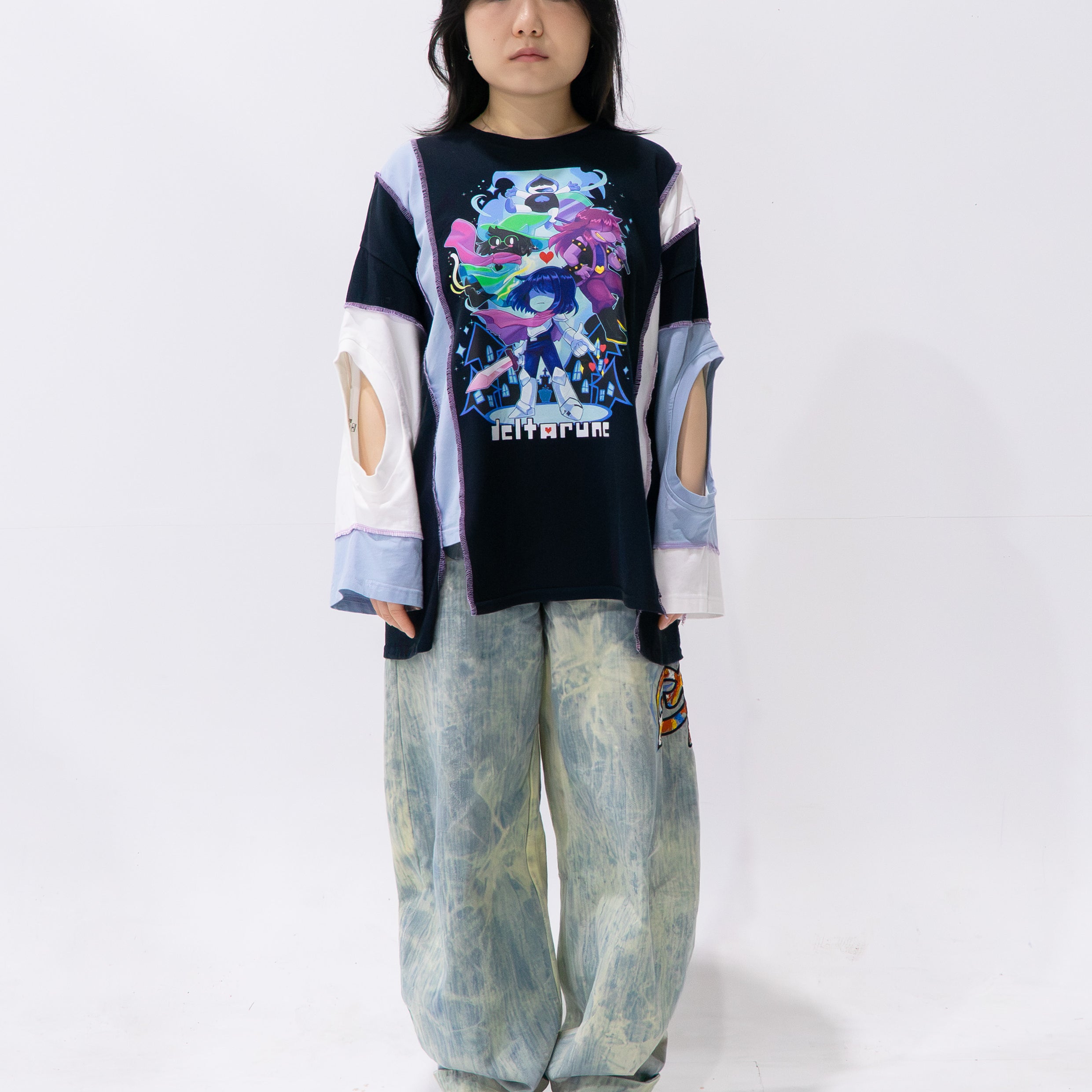 Reimagined upcycled tee - multicolour