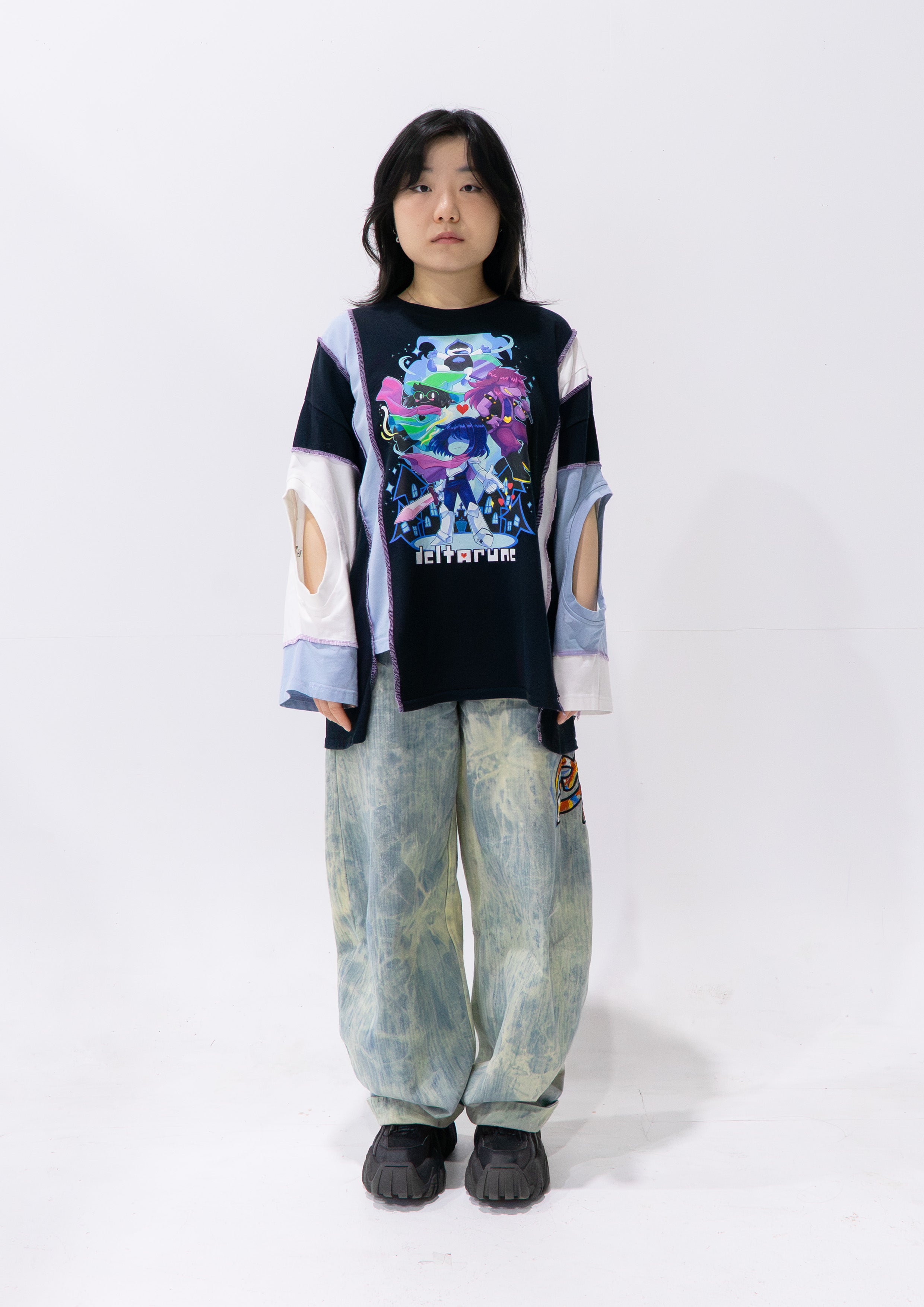 Reimagined upcycled tee - multicolour