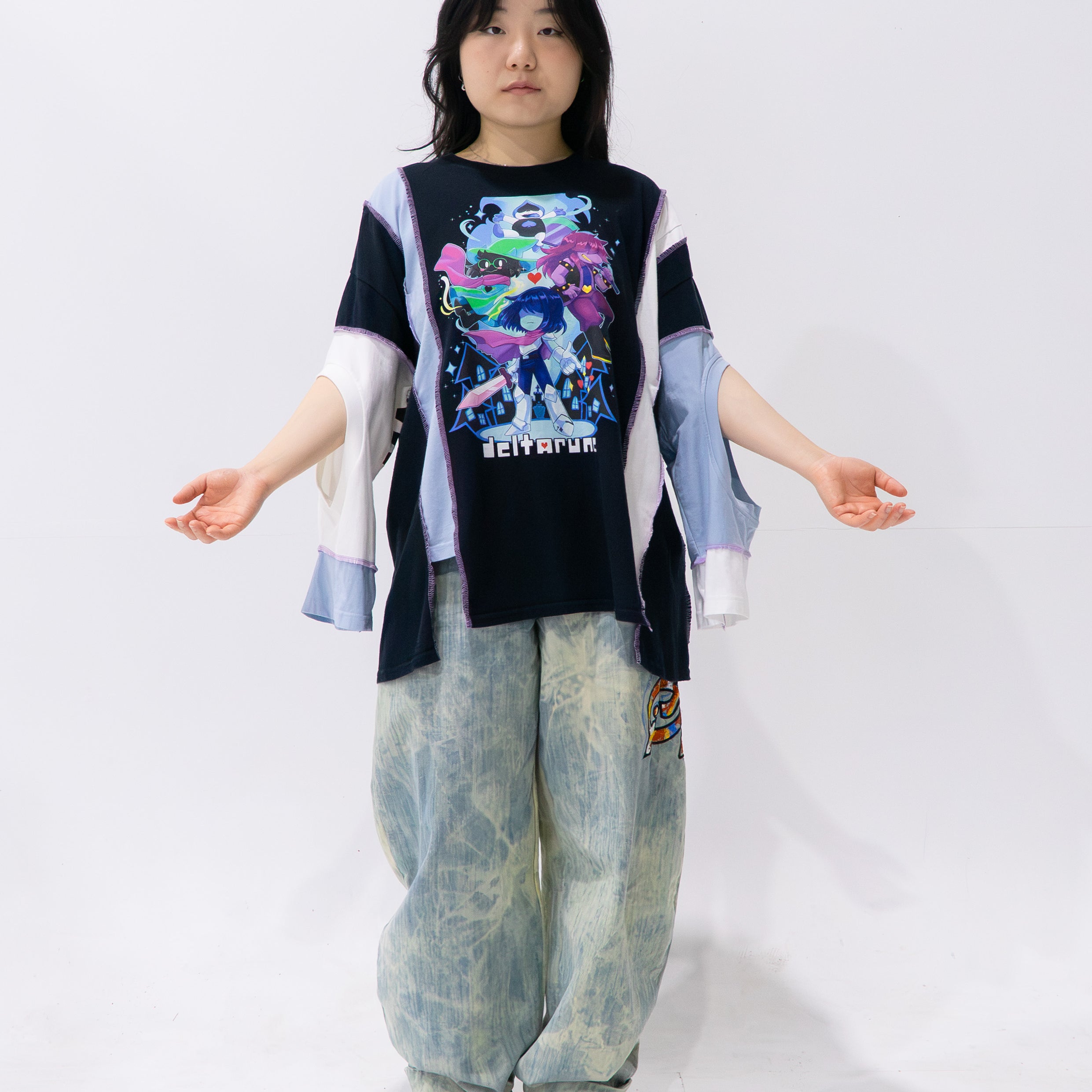 Reimagined upcycled tee - multicolour
