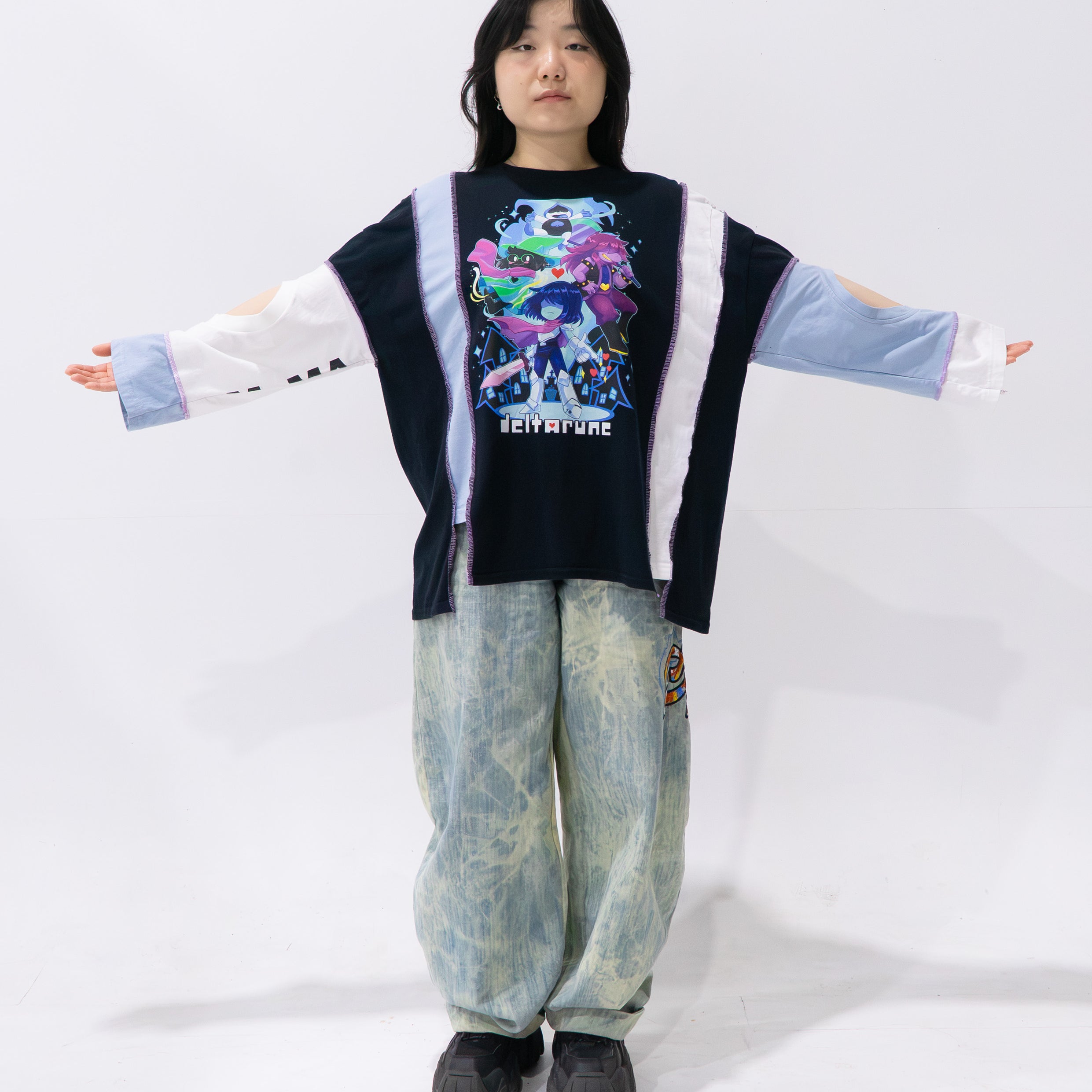 Reimagined upcycled tee - multicolour