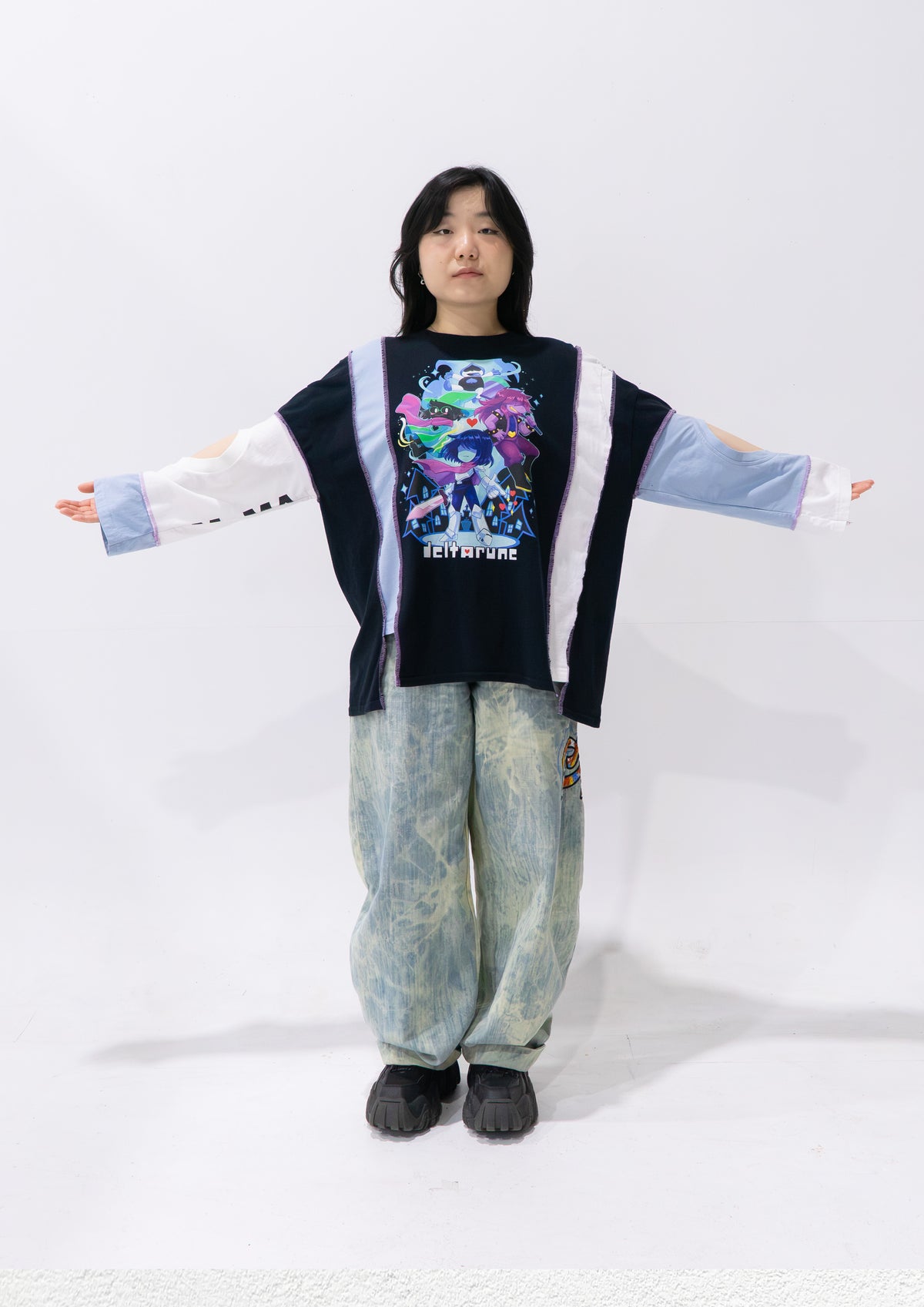 Reimagined upcycled tee - multicolour
