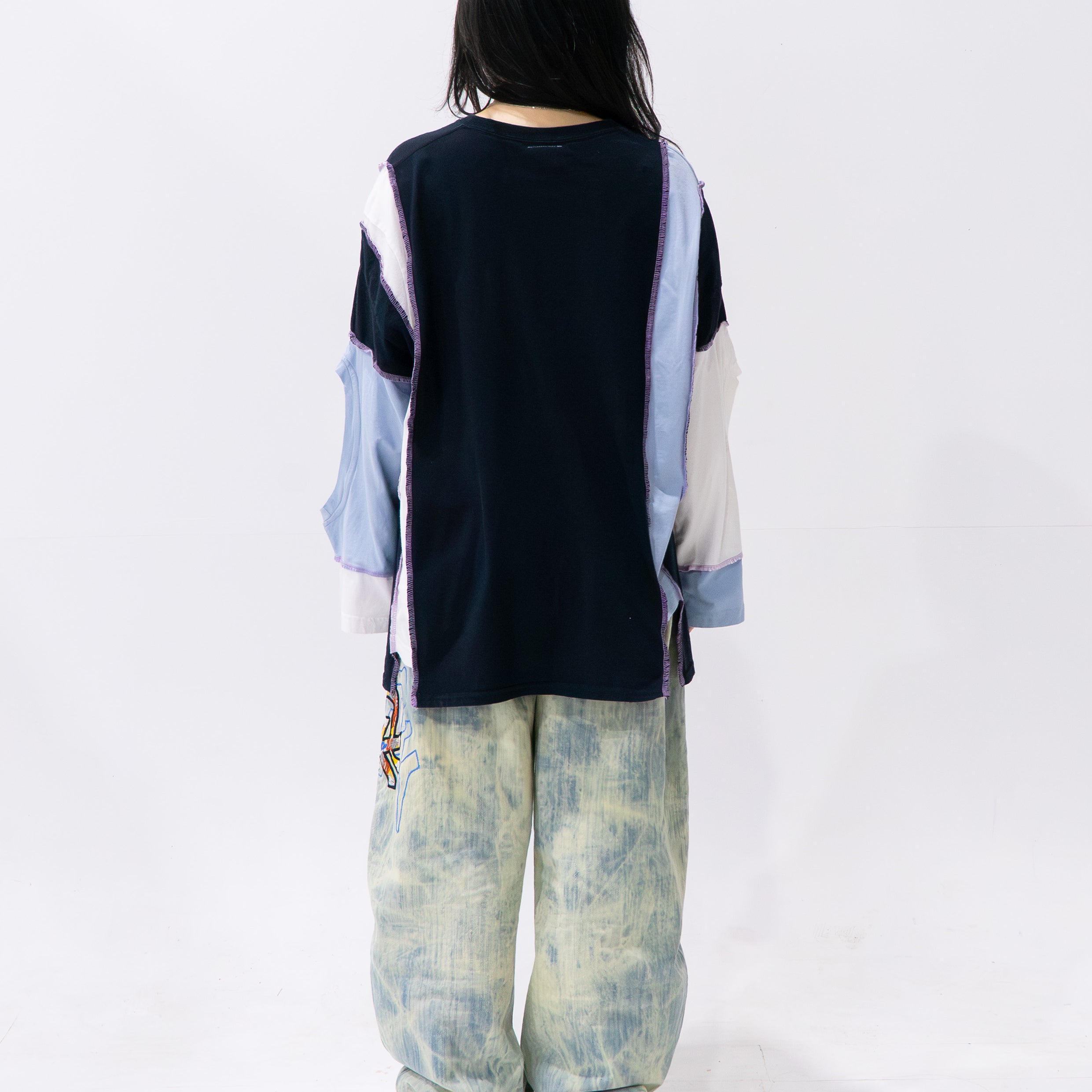 Reimagined upcycled tee - multicolour
