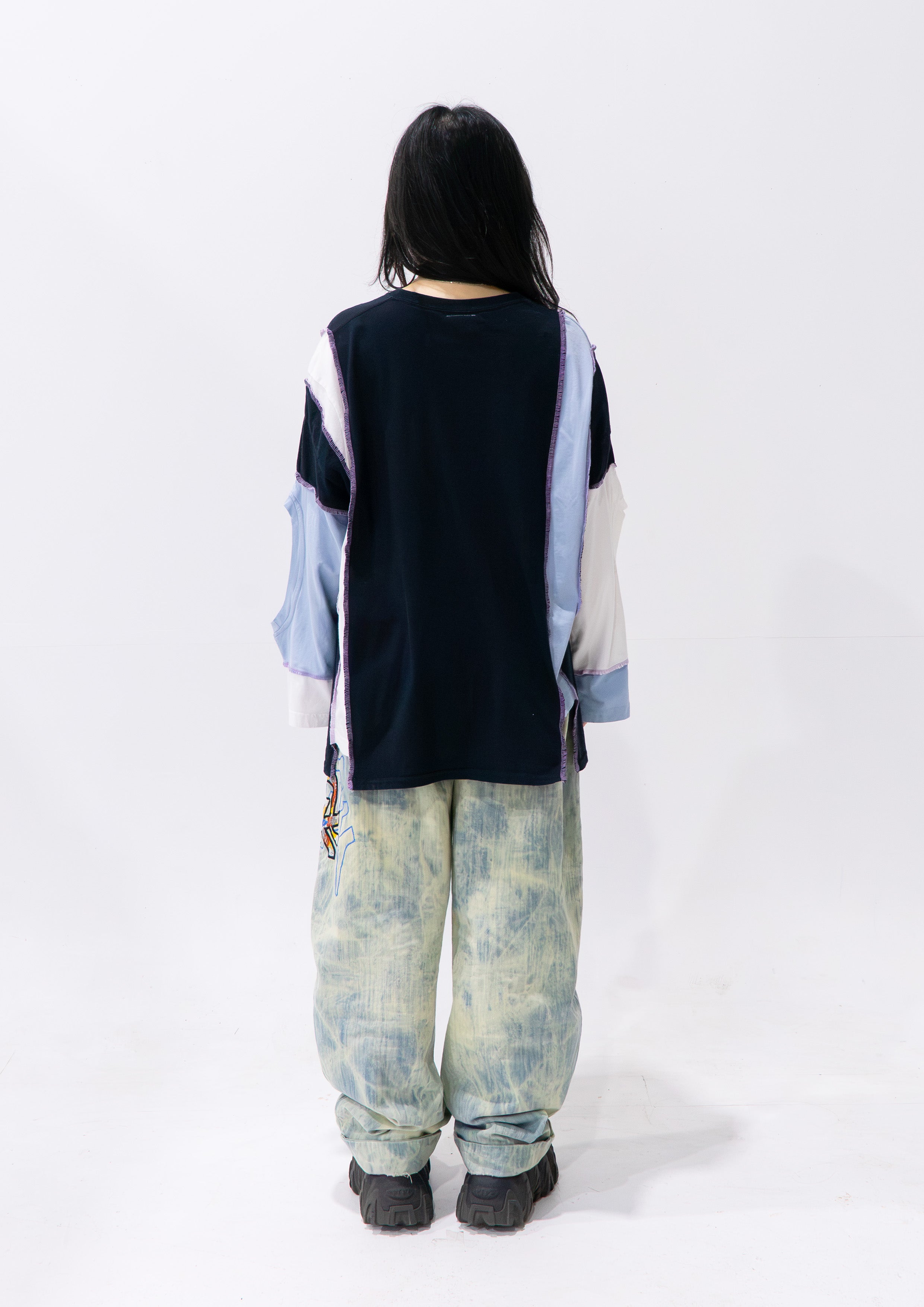 Reimagined upcycled tee - multicolour