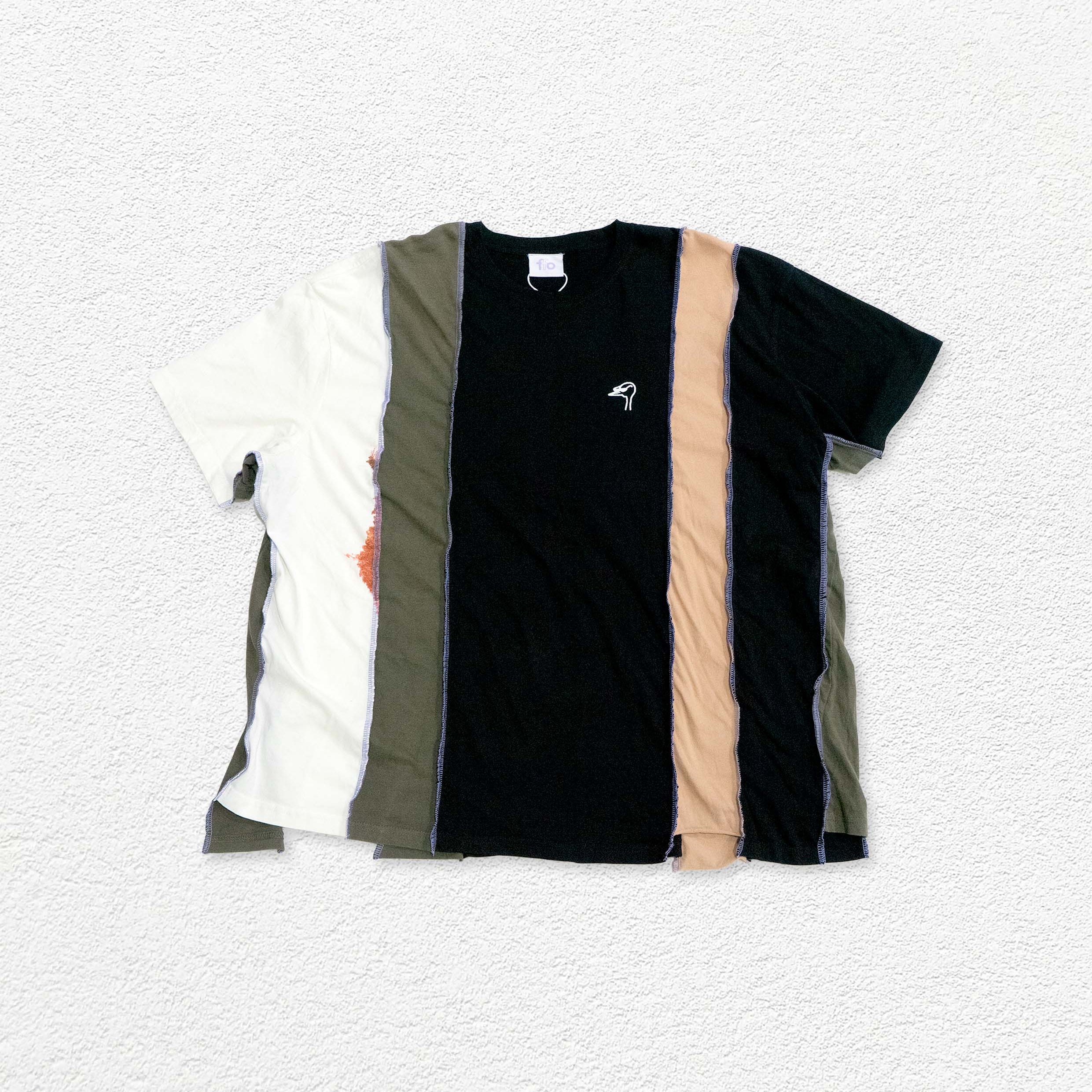 Reimagined upcycled tee - multicolour
