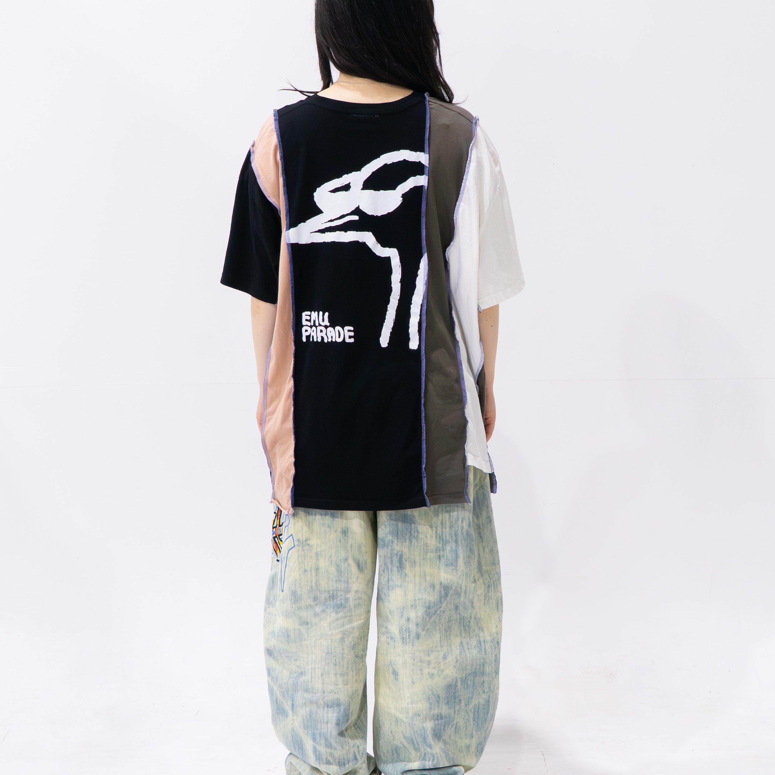 Reimagined upcycled tee - multicolour