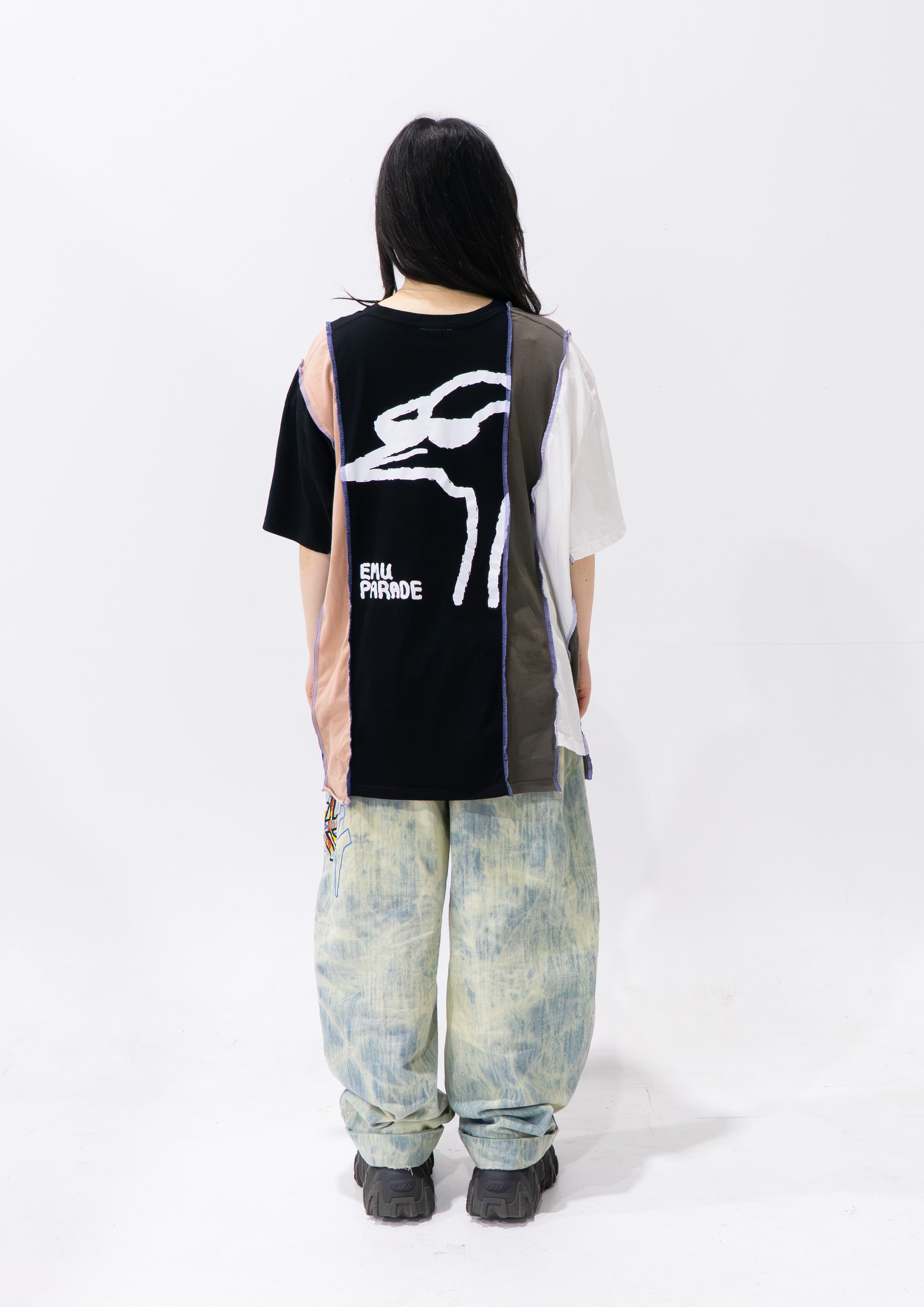 Reimagined upcycled tee - multicolour