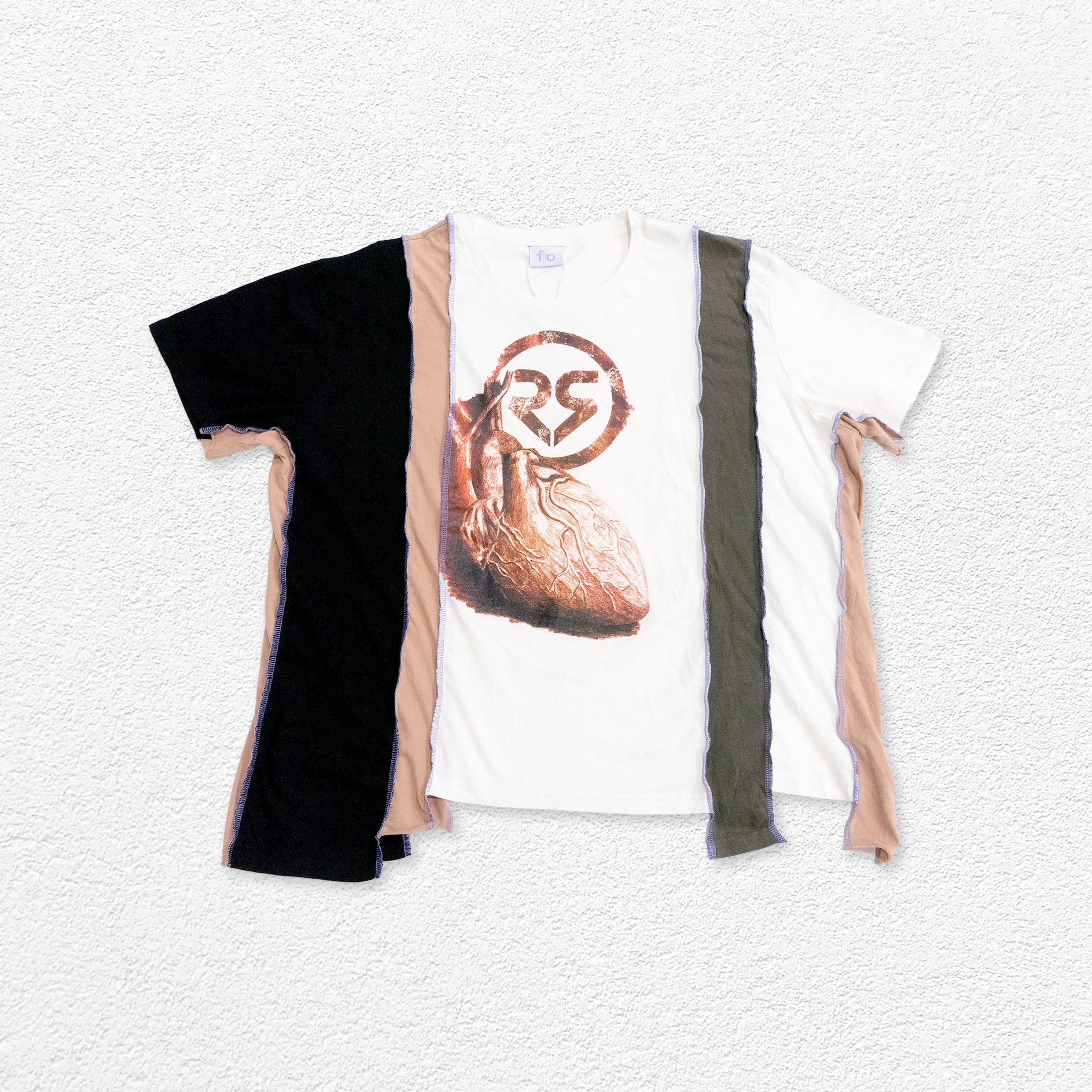 Reimagined upcycled tee - multicolour