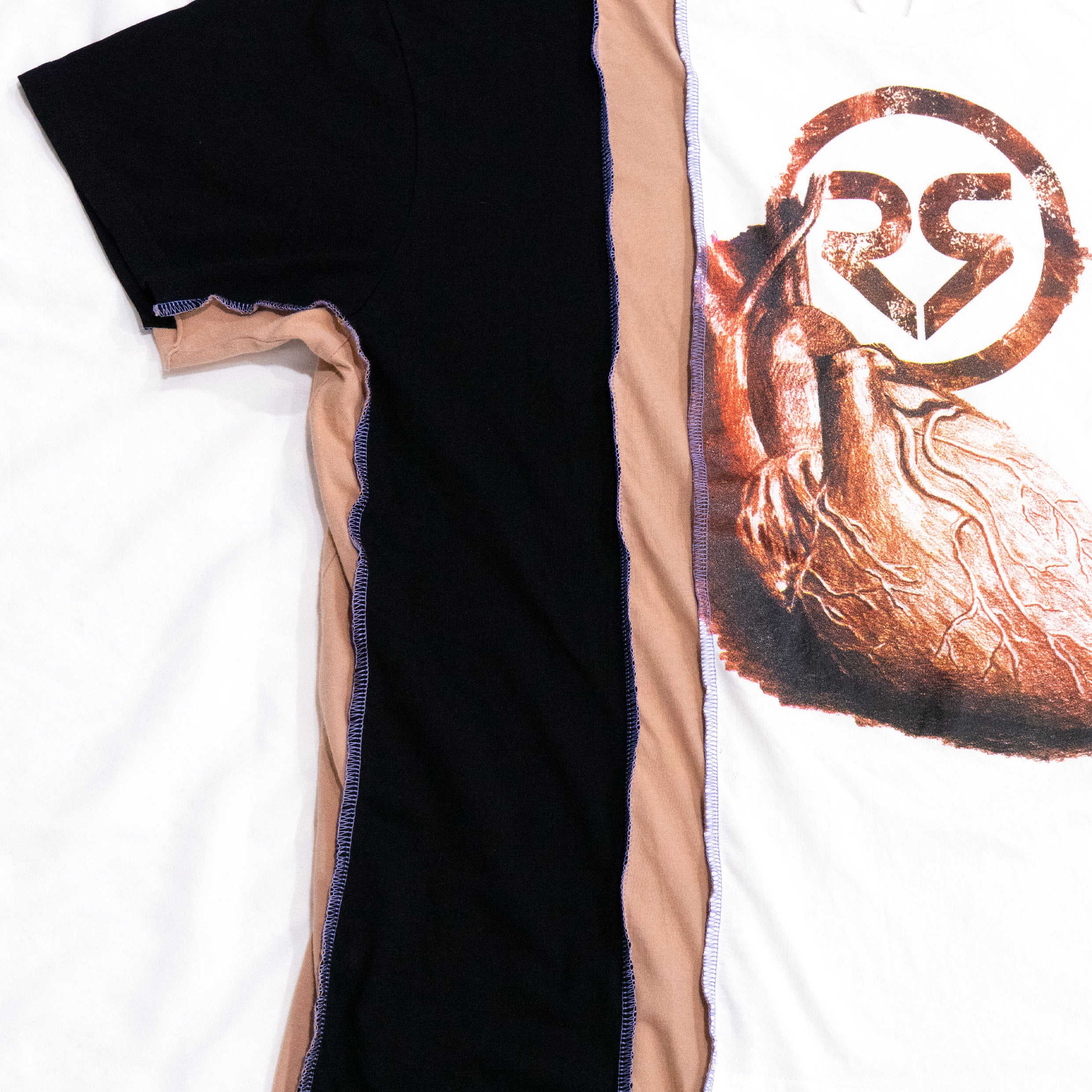 Reimagined upcycled tee - multicolour
