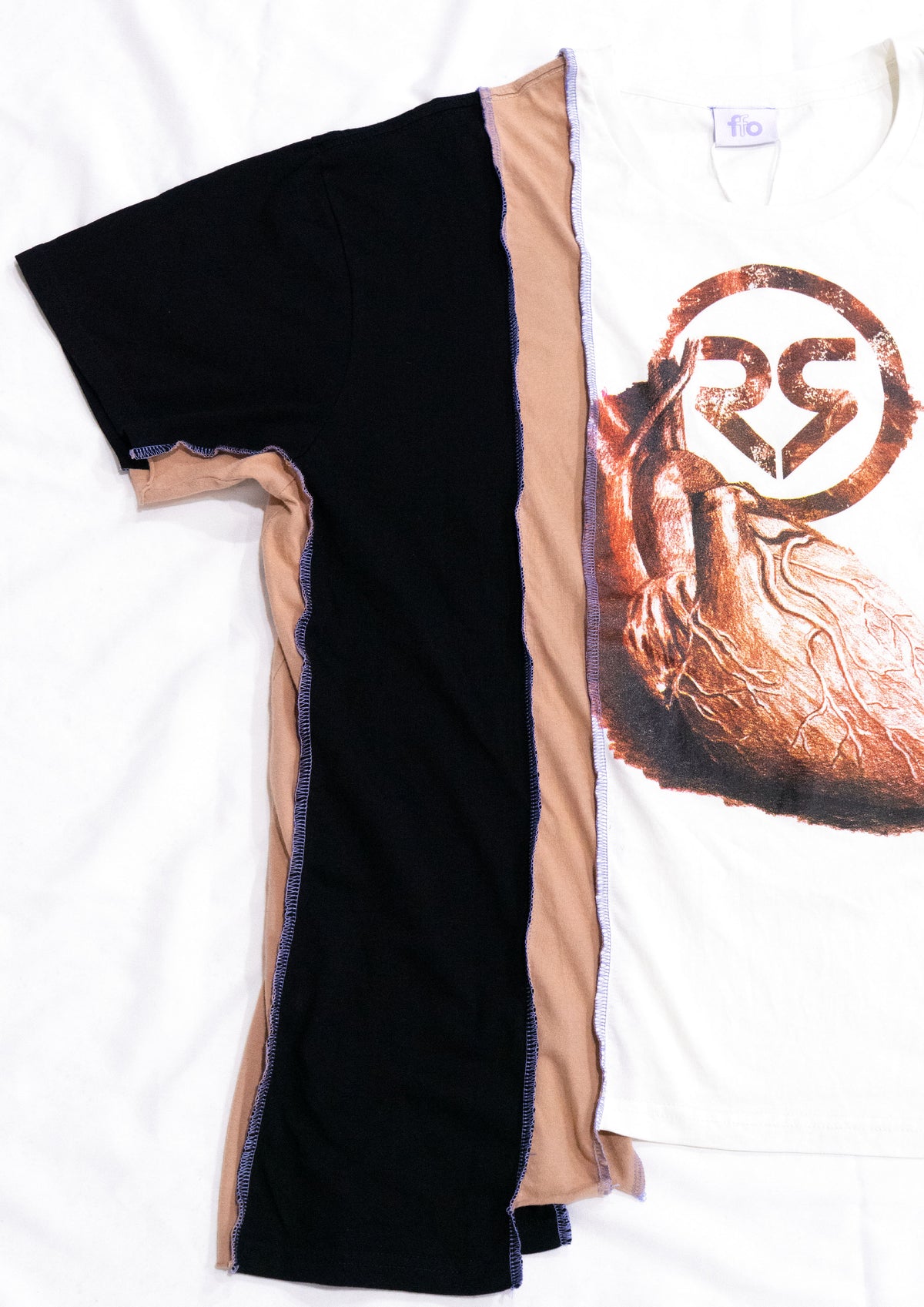 Reimagined upcycled tee - multicolour