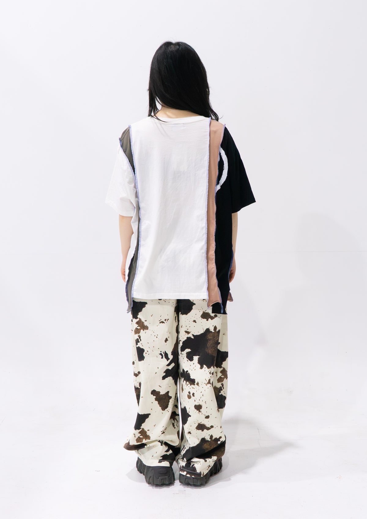 Reimagined upcycled tee - multicolour