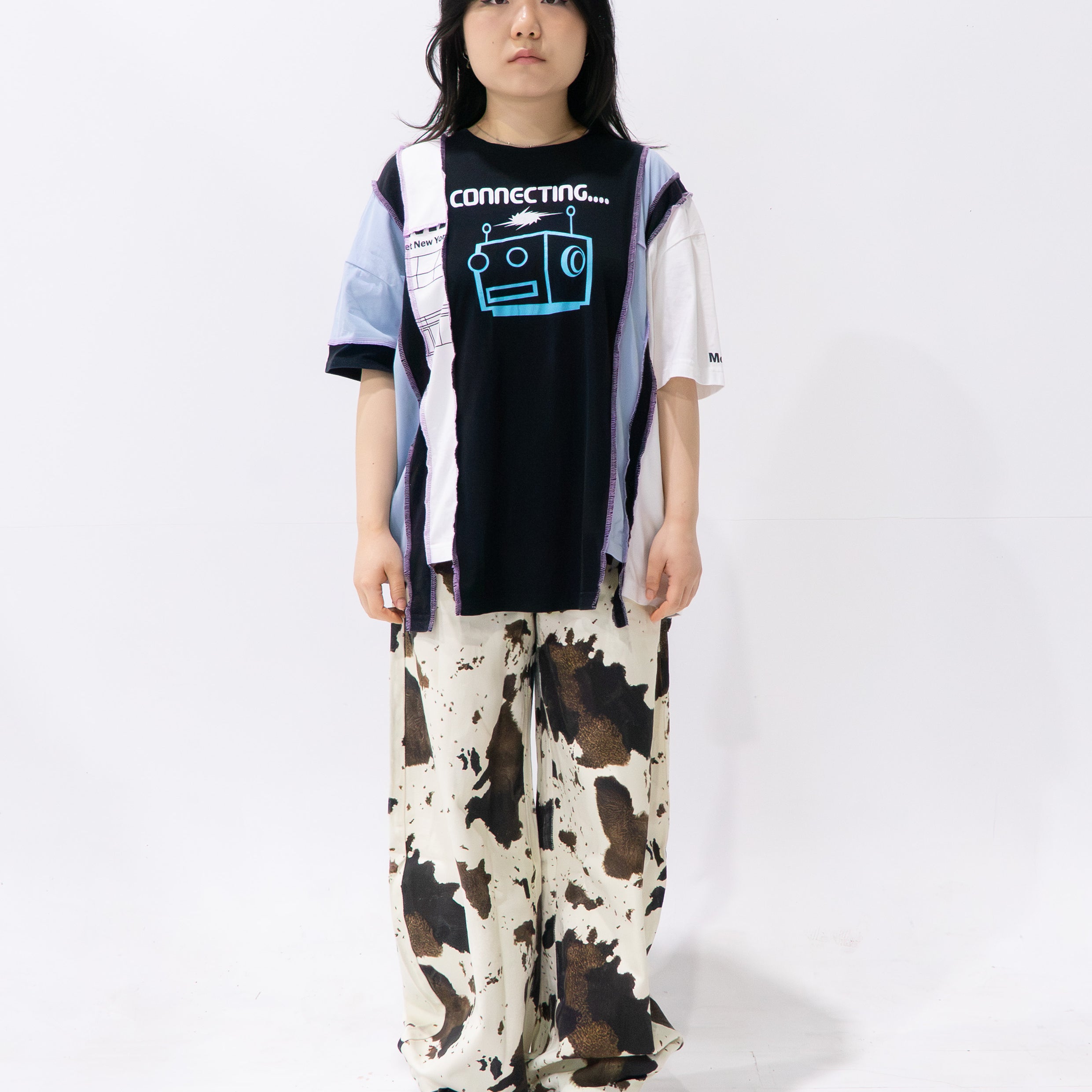 Reimagined upcycled tee - multicolour