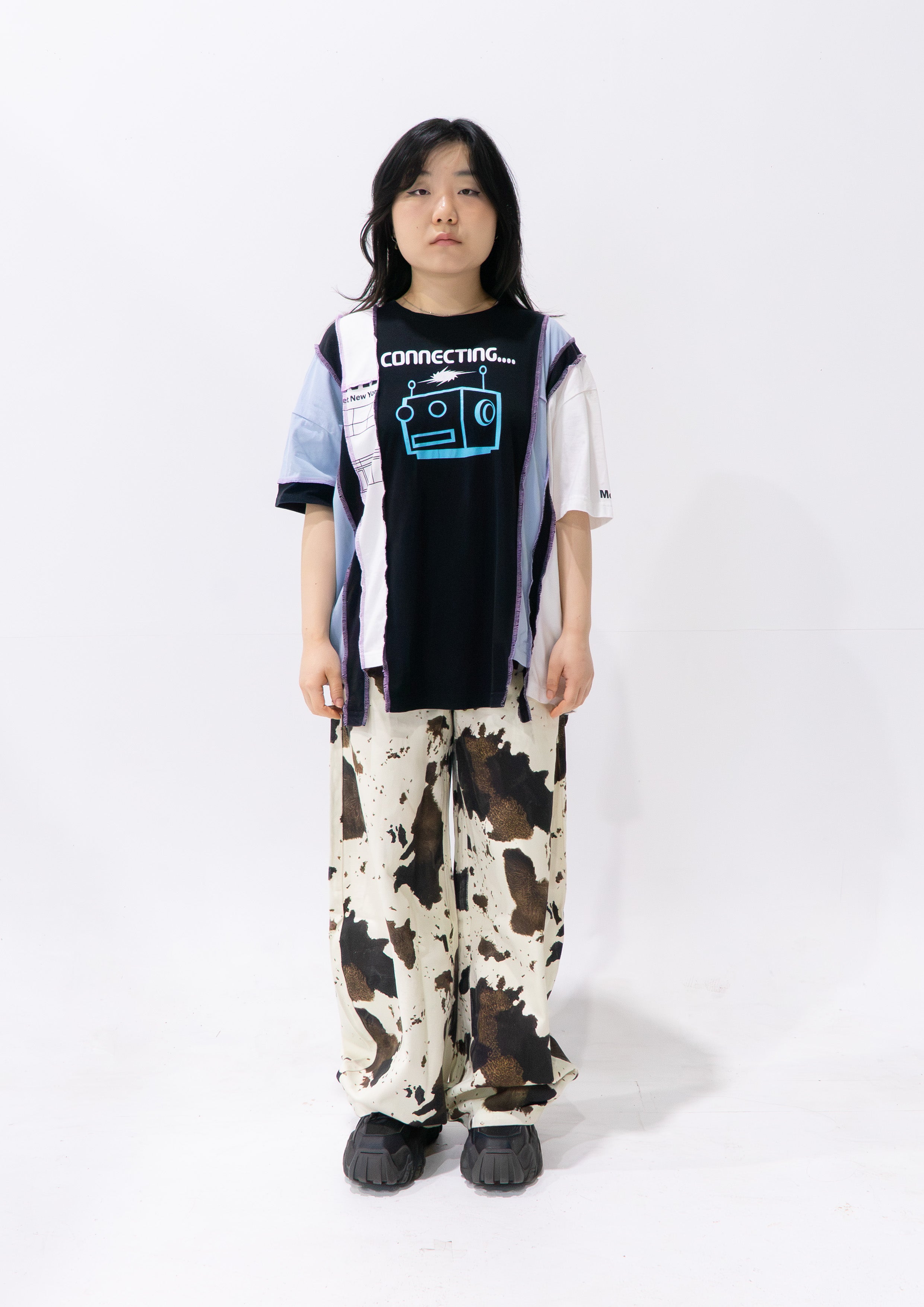 Reimagined upcycled tee - multicolour