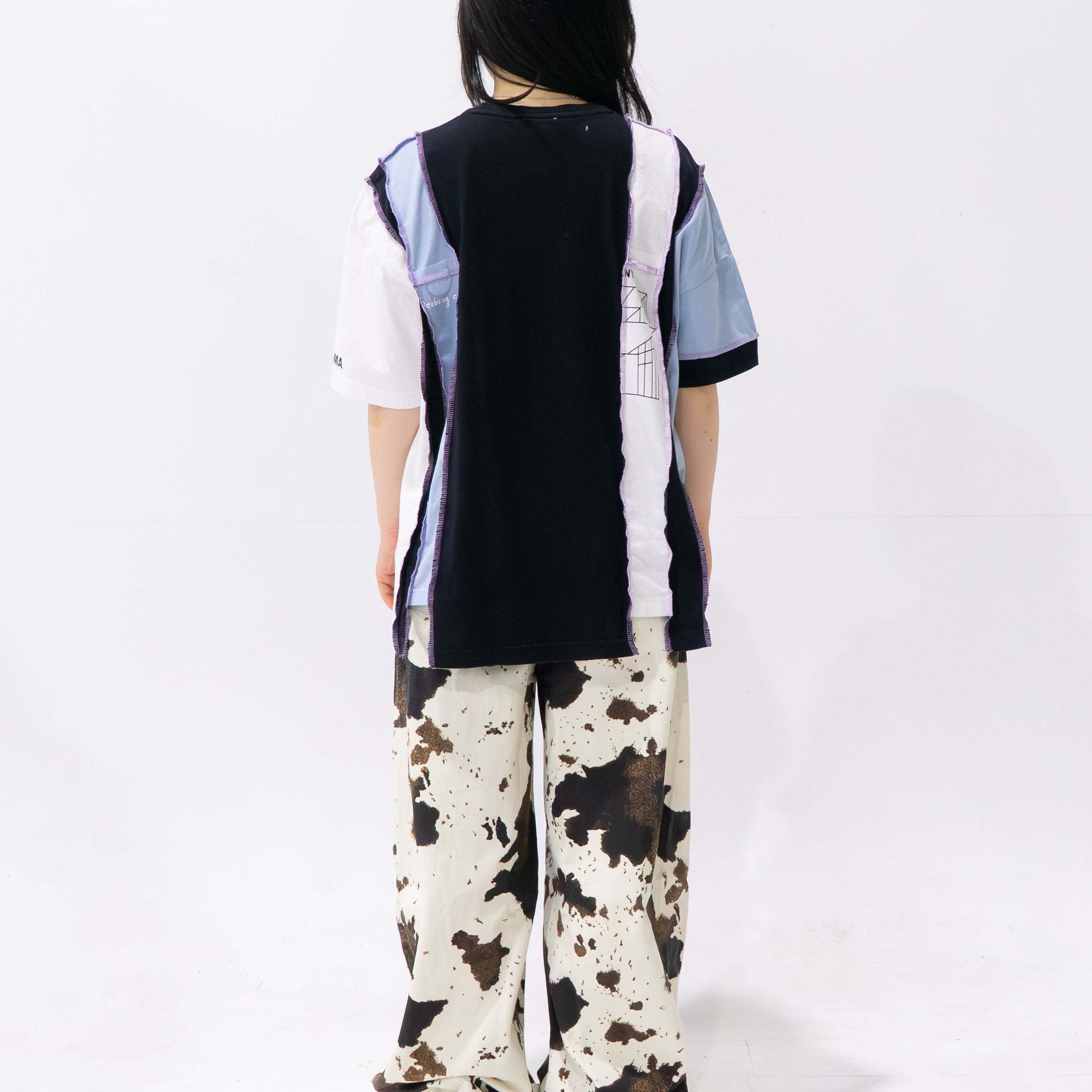 Reimagined upcycled tee - multicolour