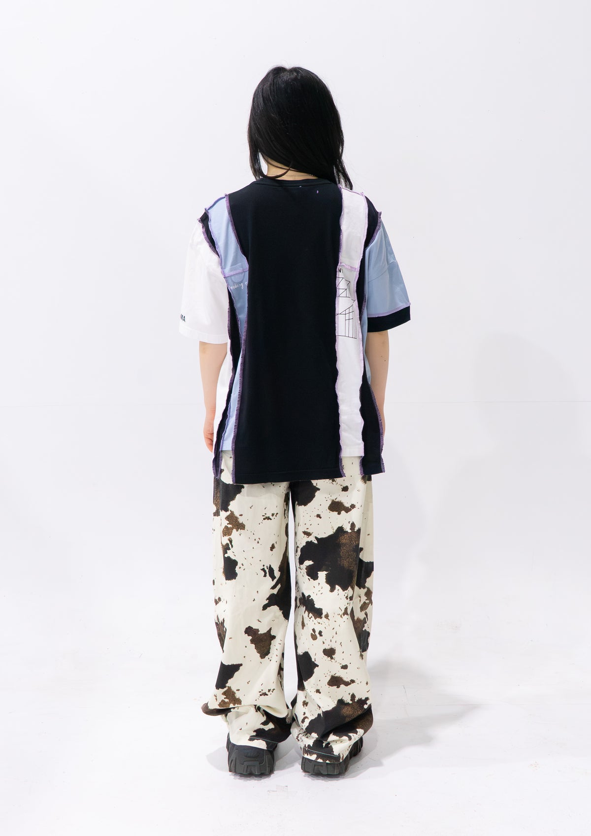 Reimagined upcycled tee - multicolour