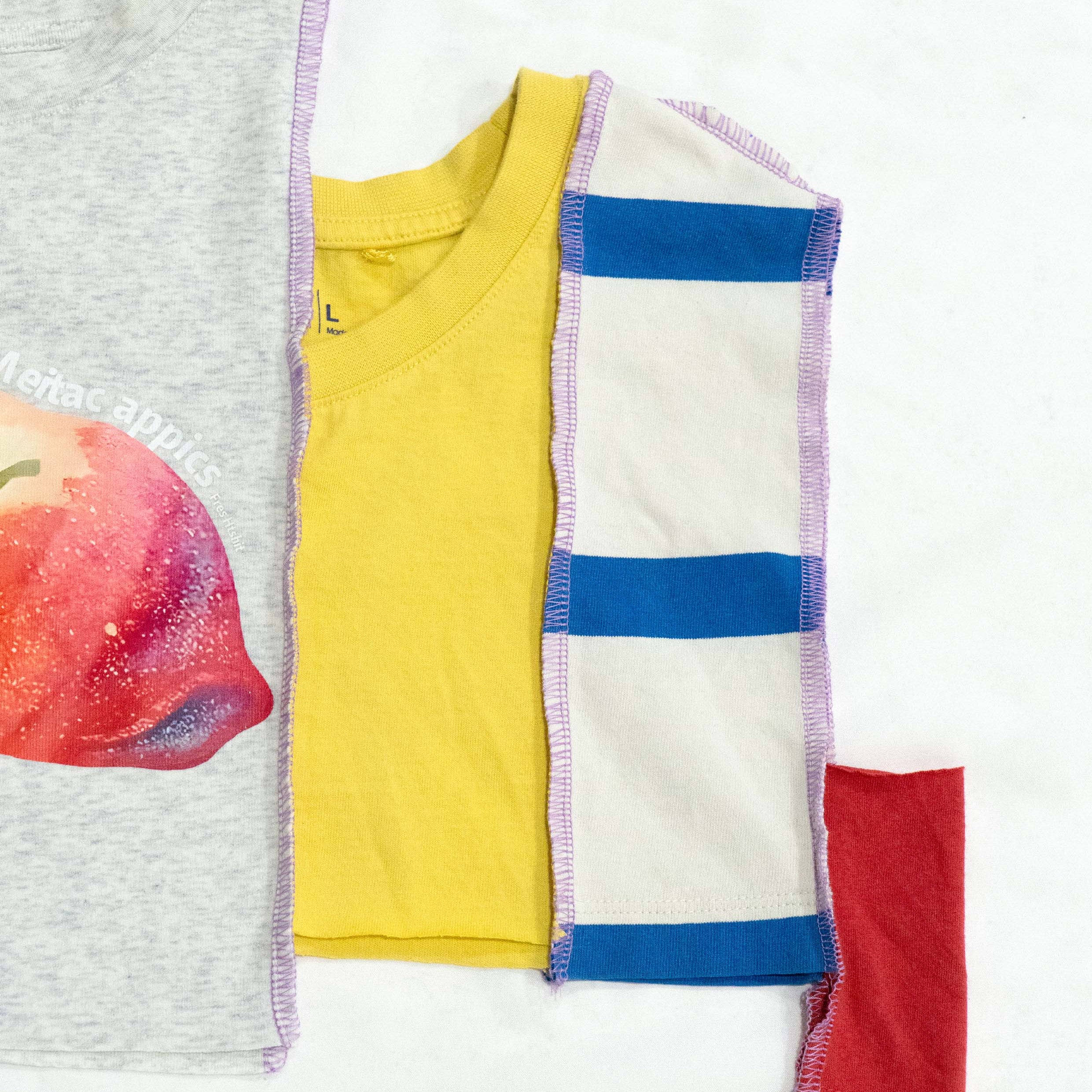 Reimagined upcycled crop top - multicolour