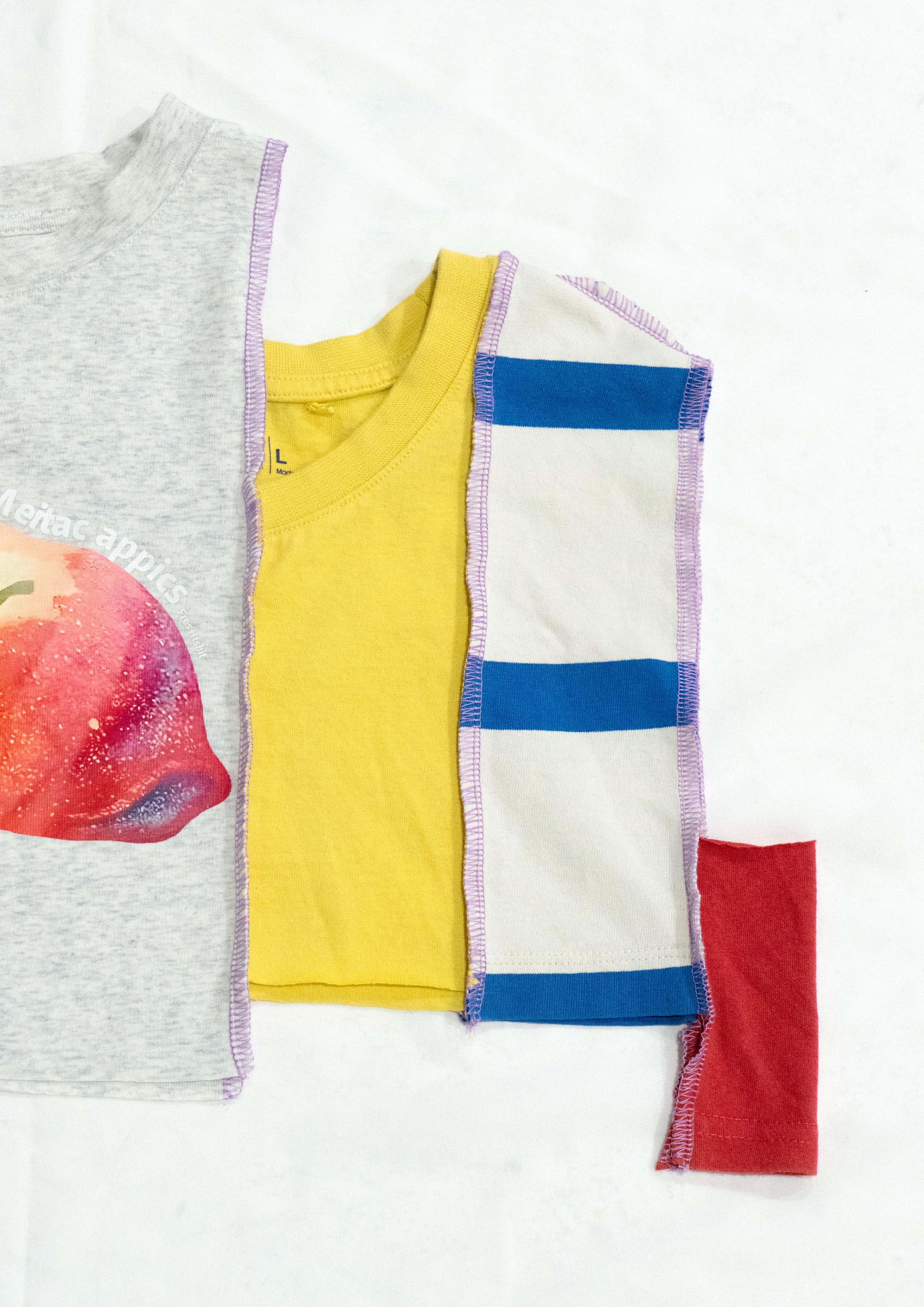 Reimagined upcycled crop top - multicolour