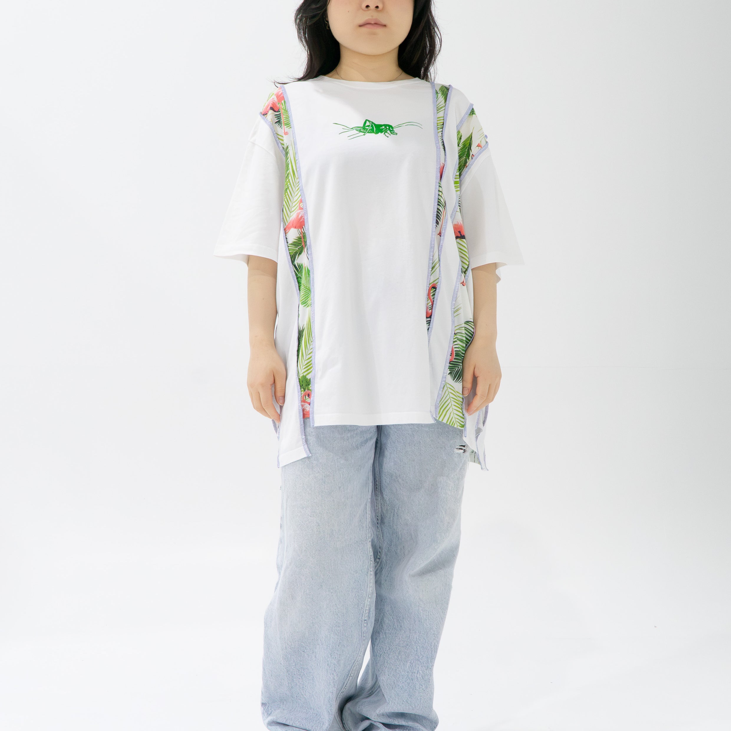 Reimagined upcycled tee - white