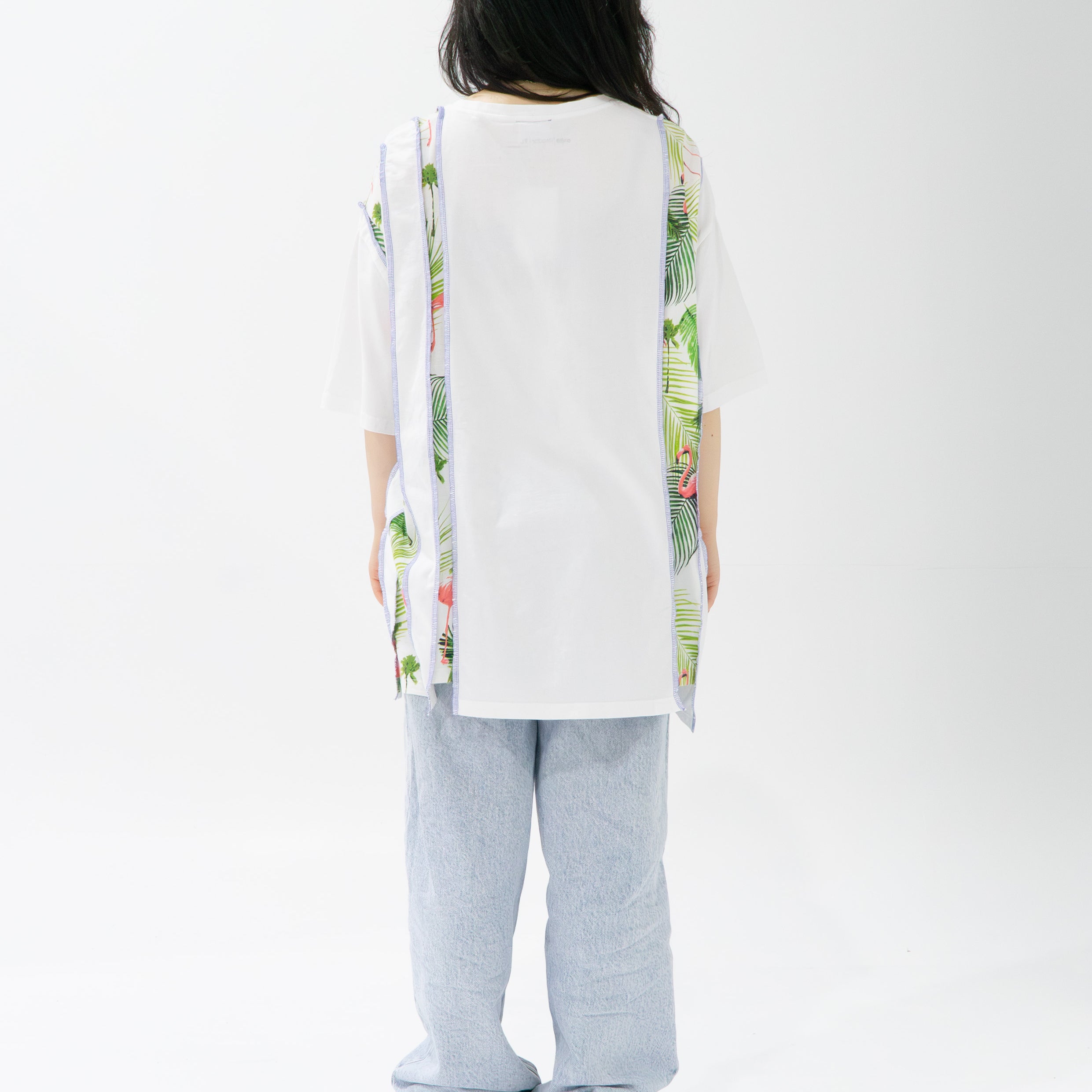 Reimagined upcycled tee - white
