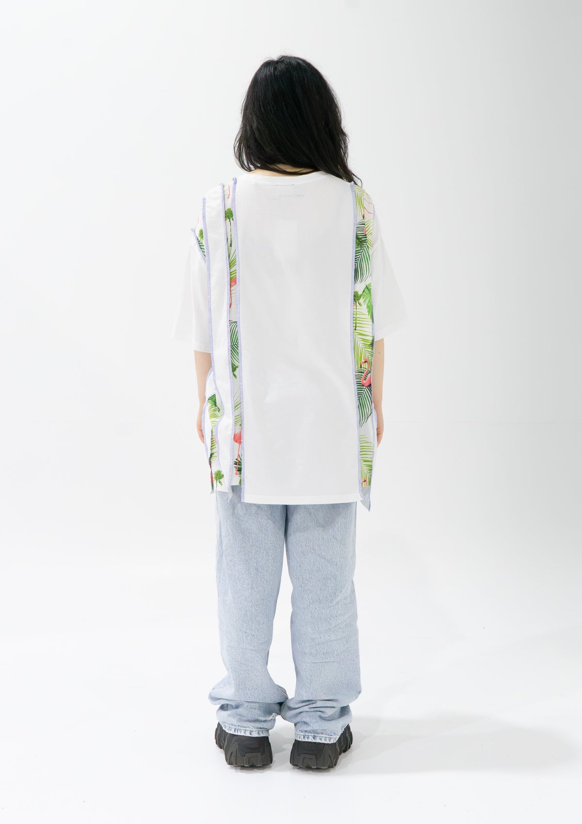 Reimagined upcycled tee - white