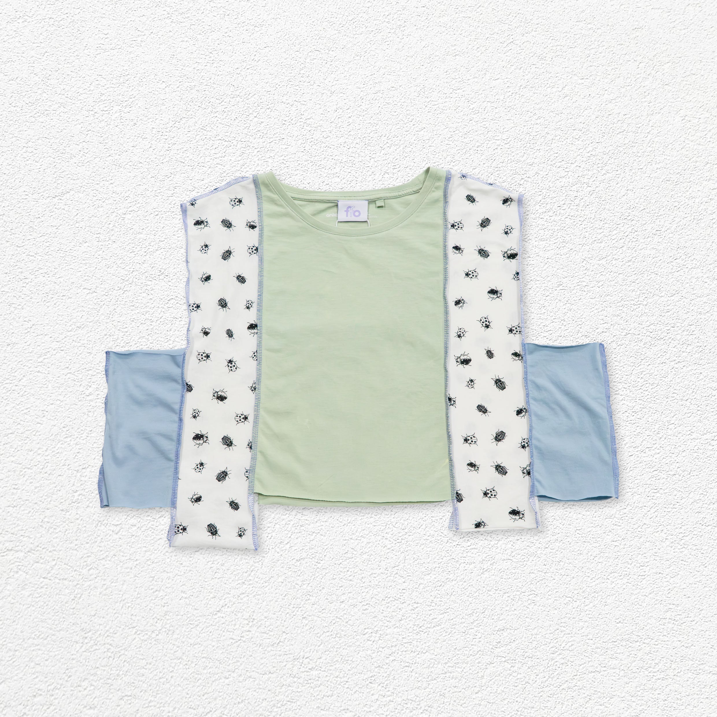 Reimagined upcycled crop top - mint