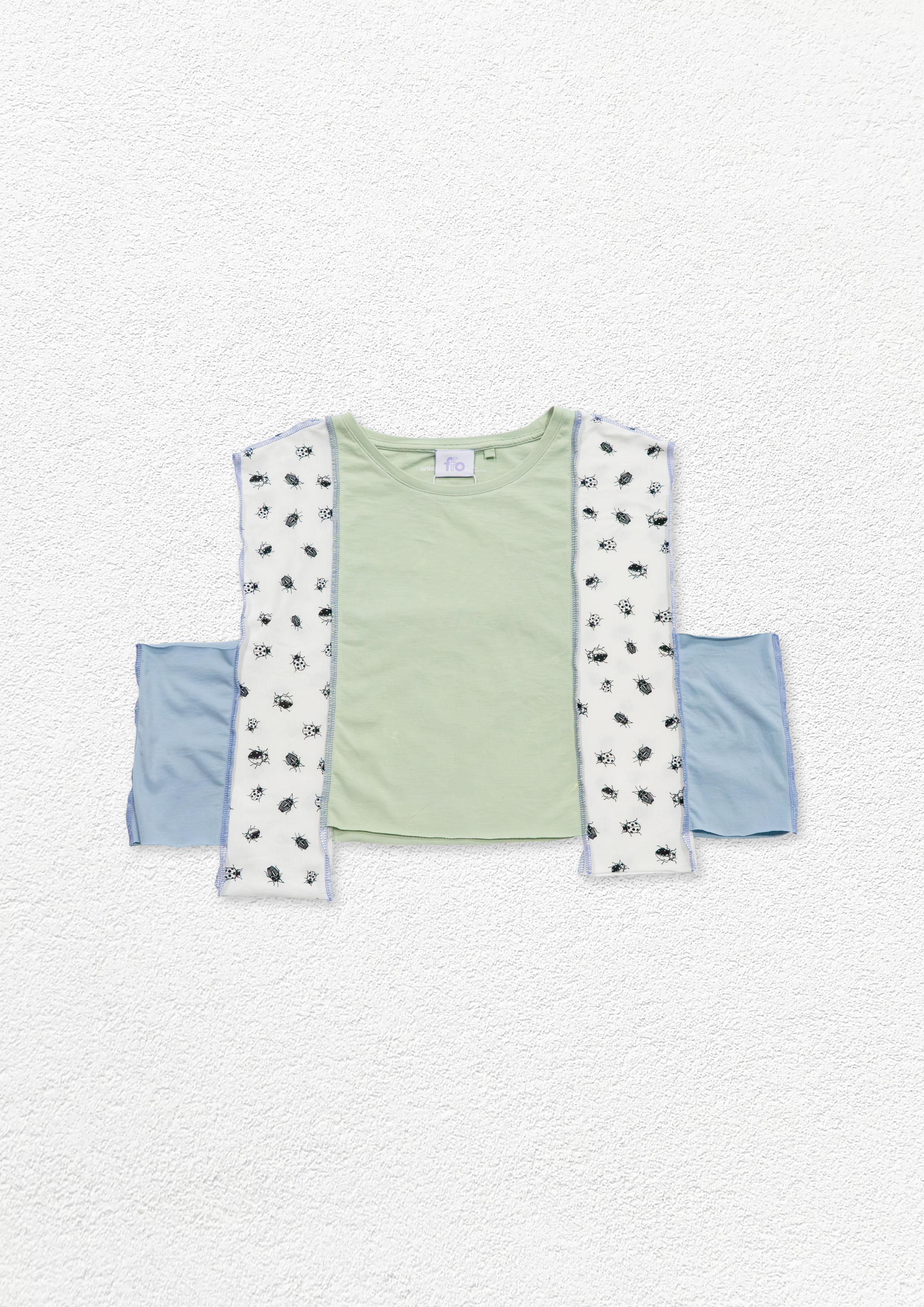 Reimagined upcycled crop top - mint