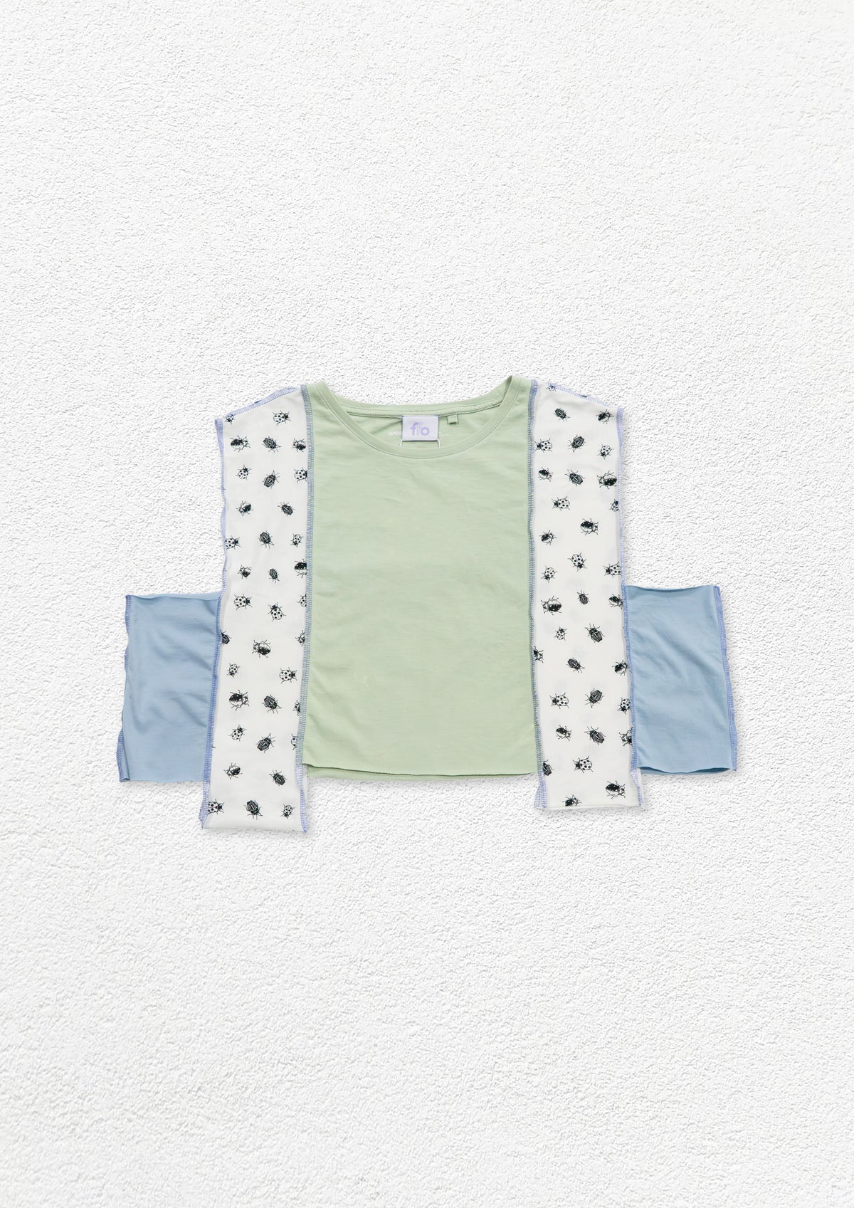Reimagined upcycled crop top - mint