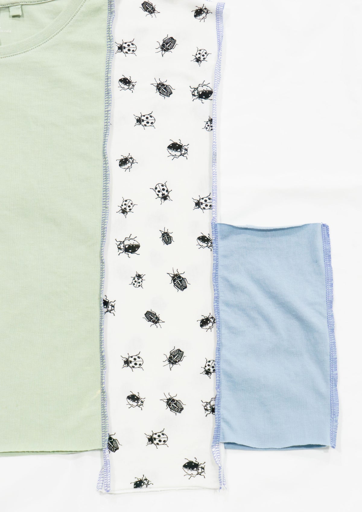 Reimagined upcycled crop top - mint