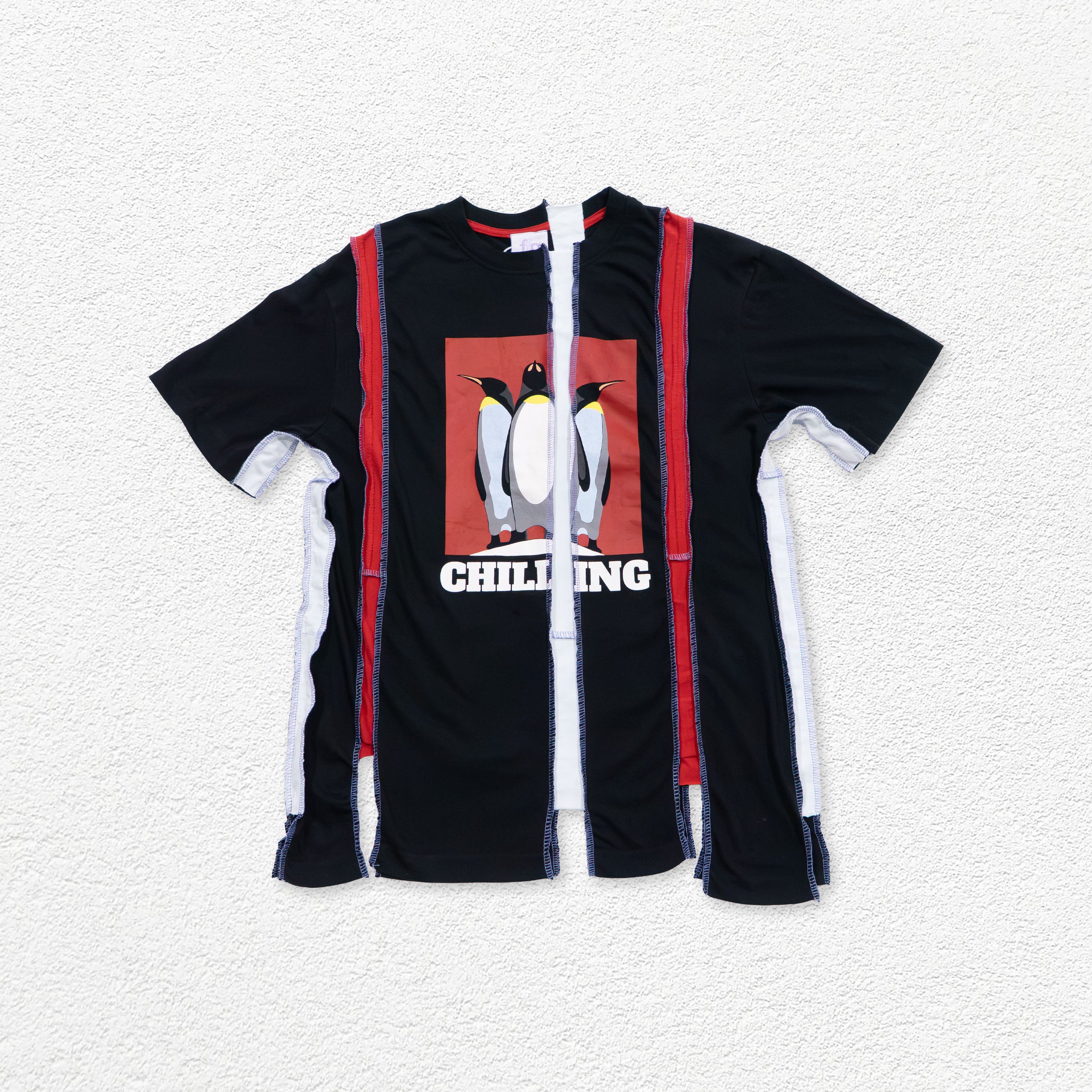 Reimagined upcycled tee - black